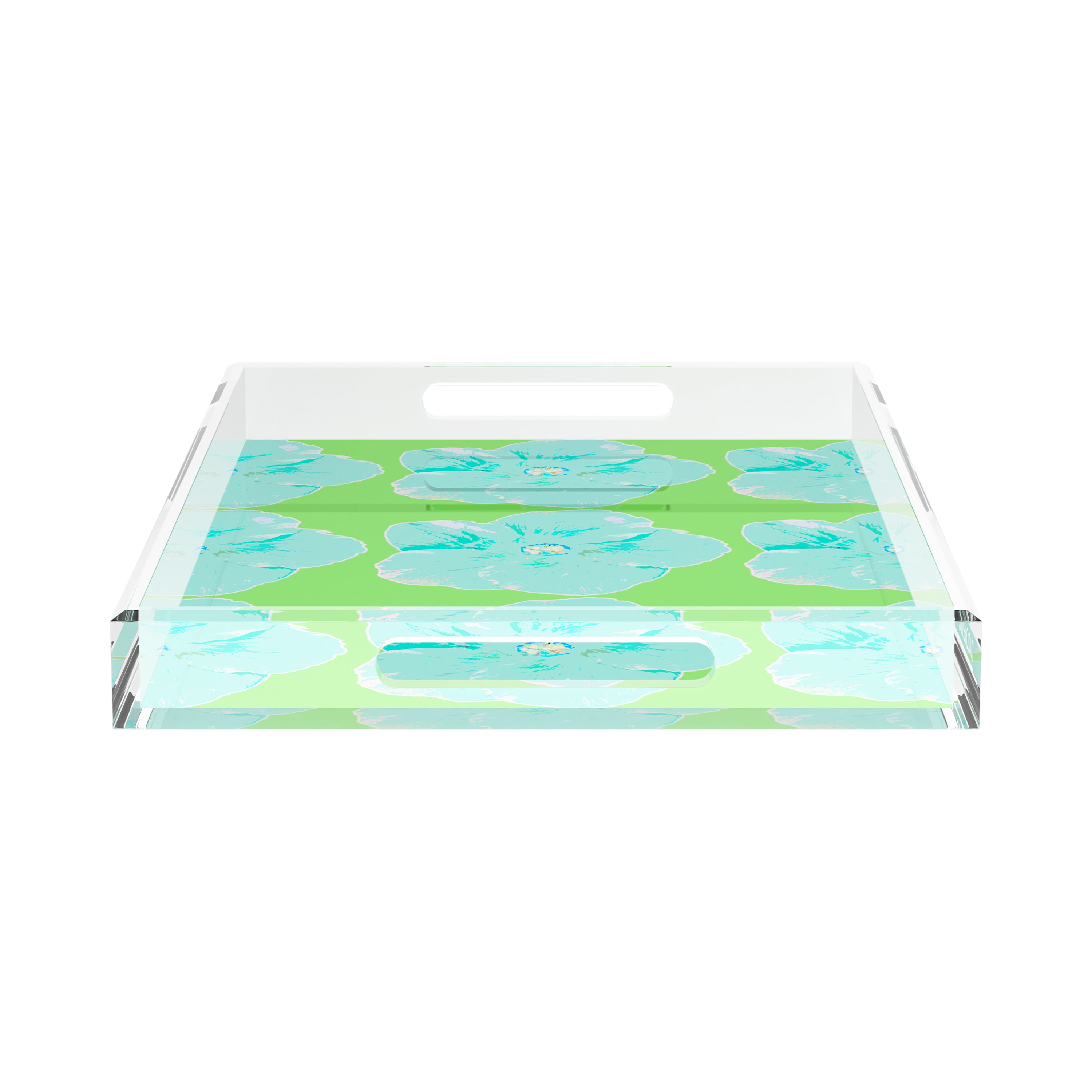 Hibiscus Colony 22.5X14.5 Acrylic Tray - nicolettemayer.com