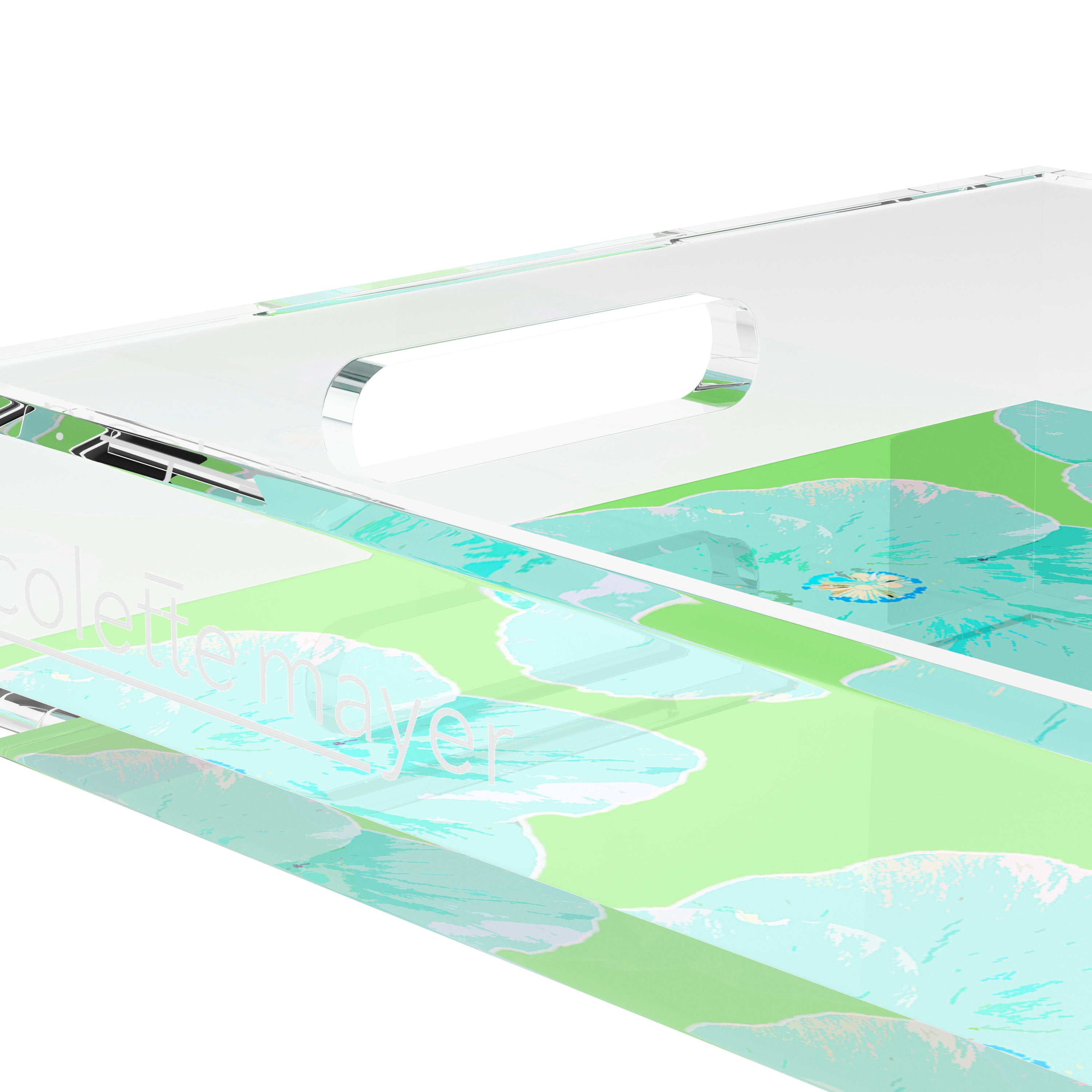 Hibiscus Colony 22.5X14.5 Acrylic Tray - nicolettemayer.com