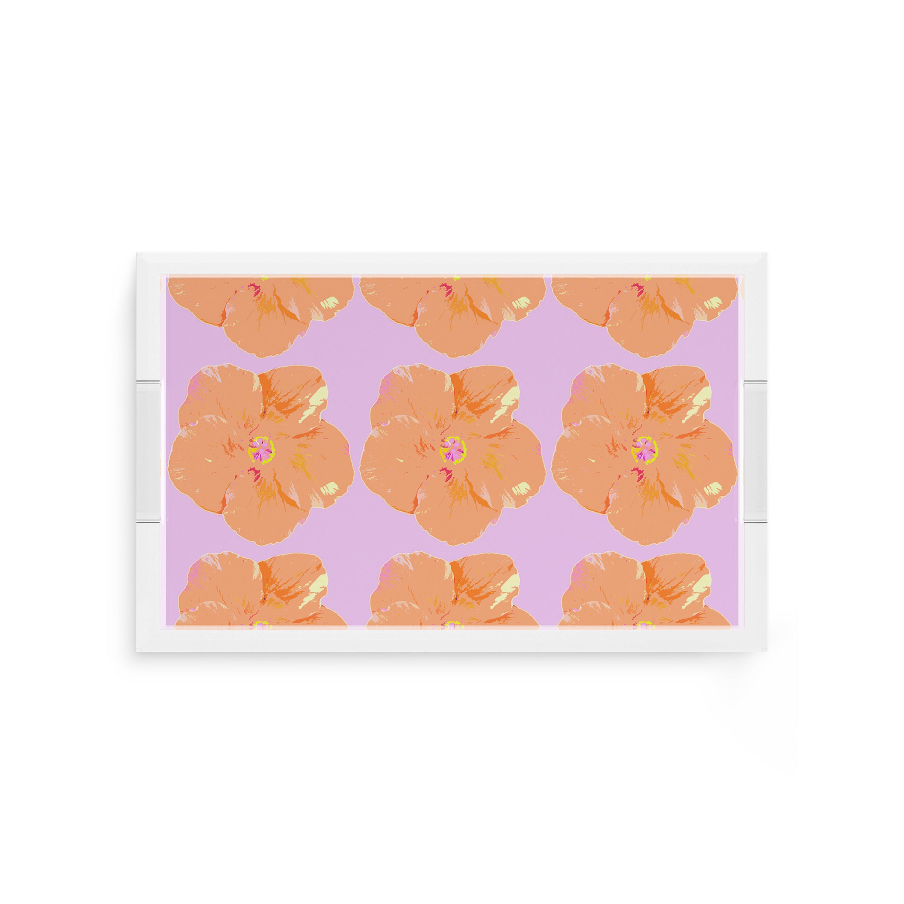 Hibiscus Lilac 12.5X7.75 Acrylic Tray - nicolettemayer.com