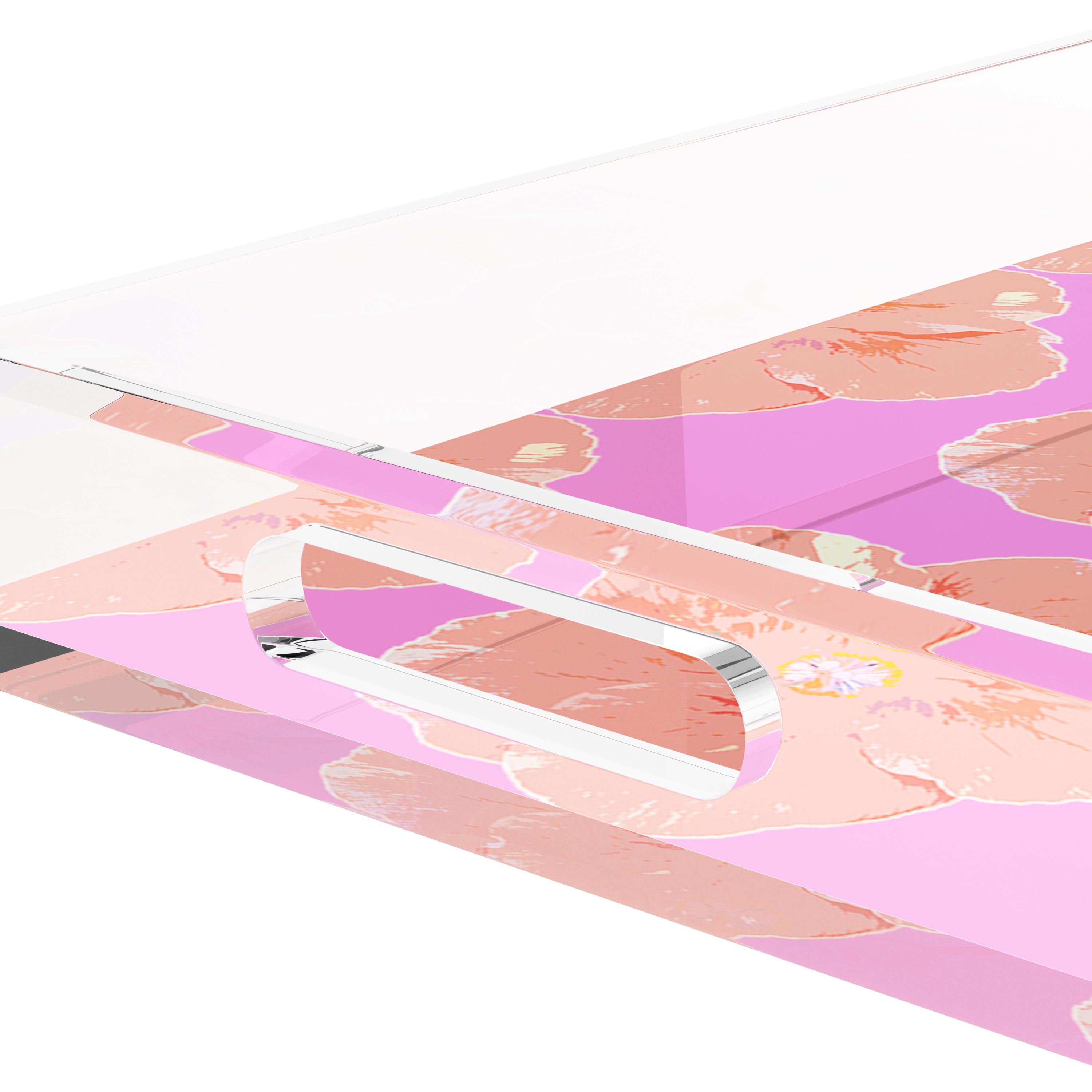 Hibiscus Orchid 17X10.5 Acrylic Tray - nicolettemayer.com