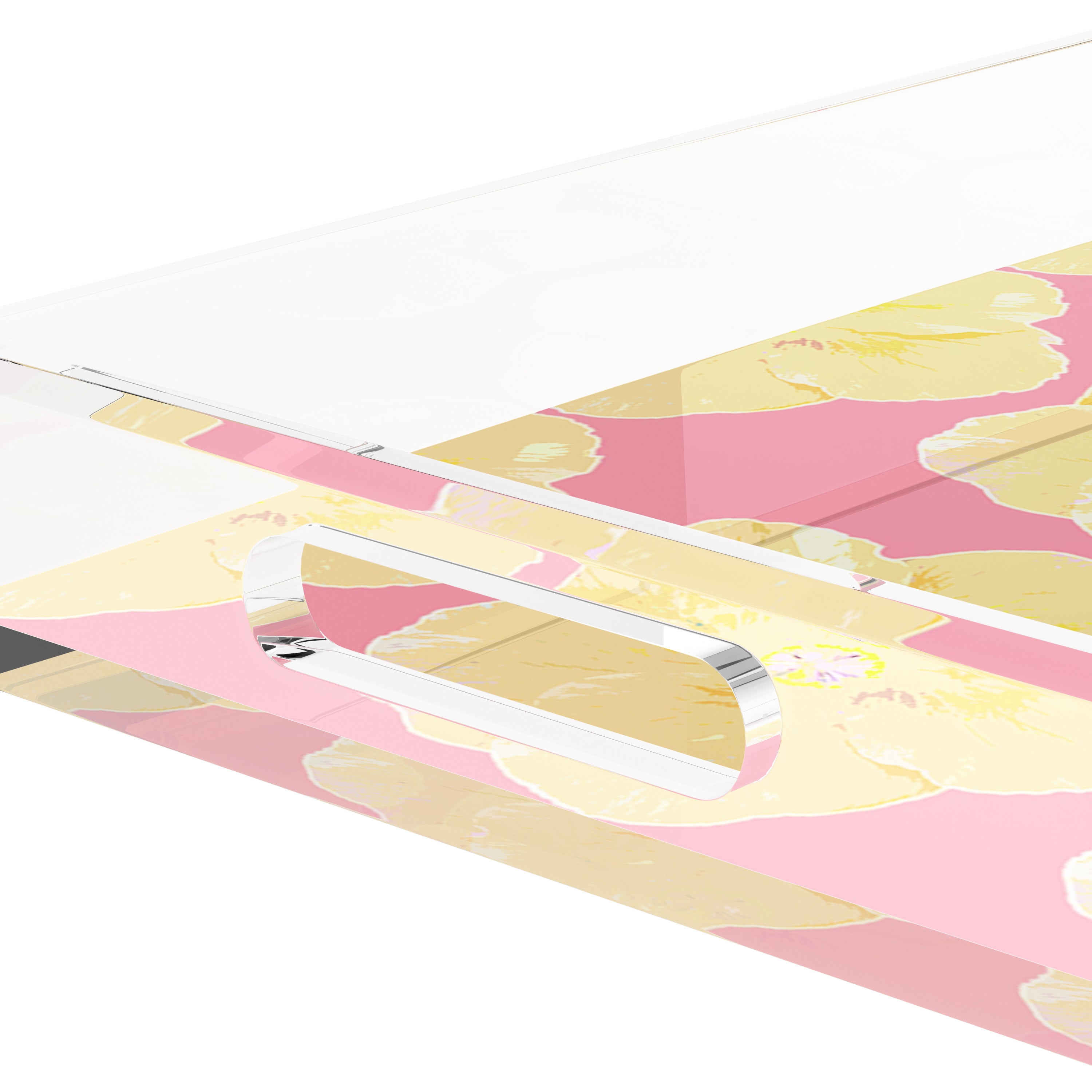 Hibiscus Pink 12.5X7.75 Acrylic Tray - nicolettemayer.com