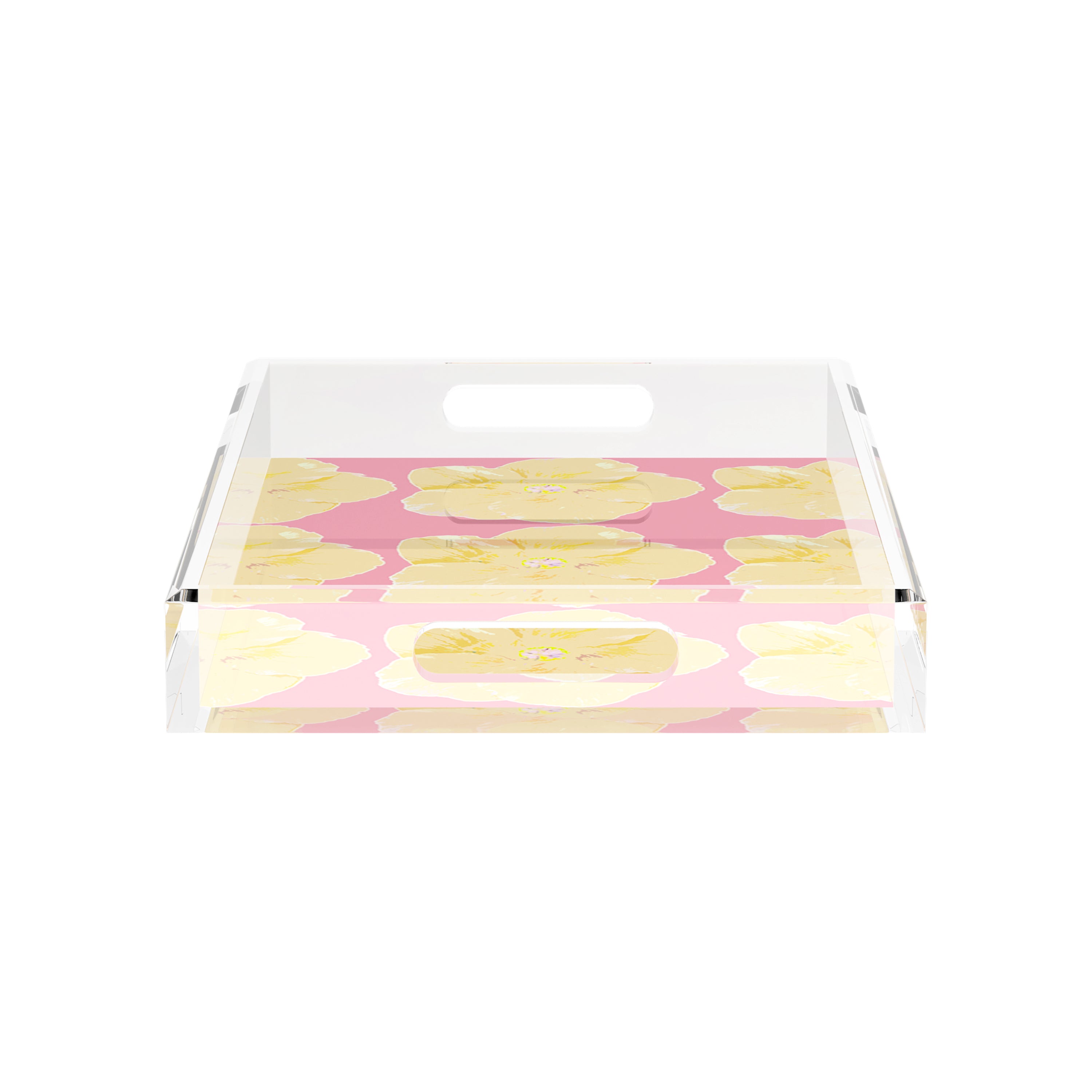 Hibiscus Pink 17X10.5 Acrylic Tray - nicolettemayer.com