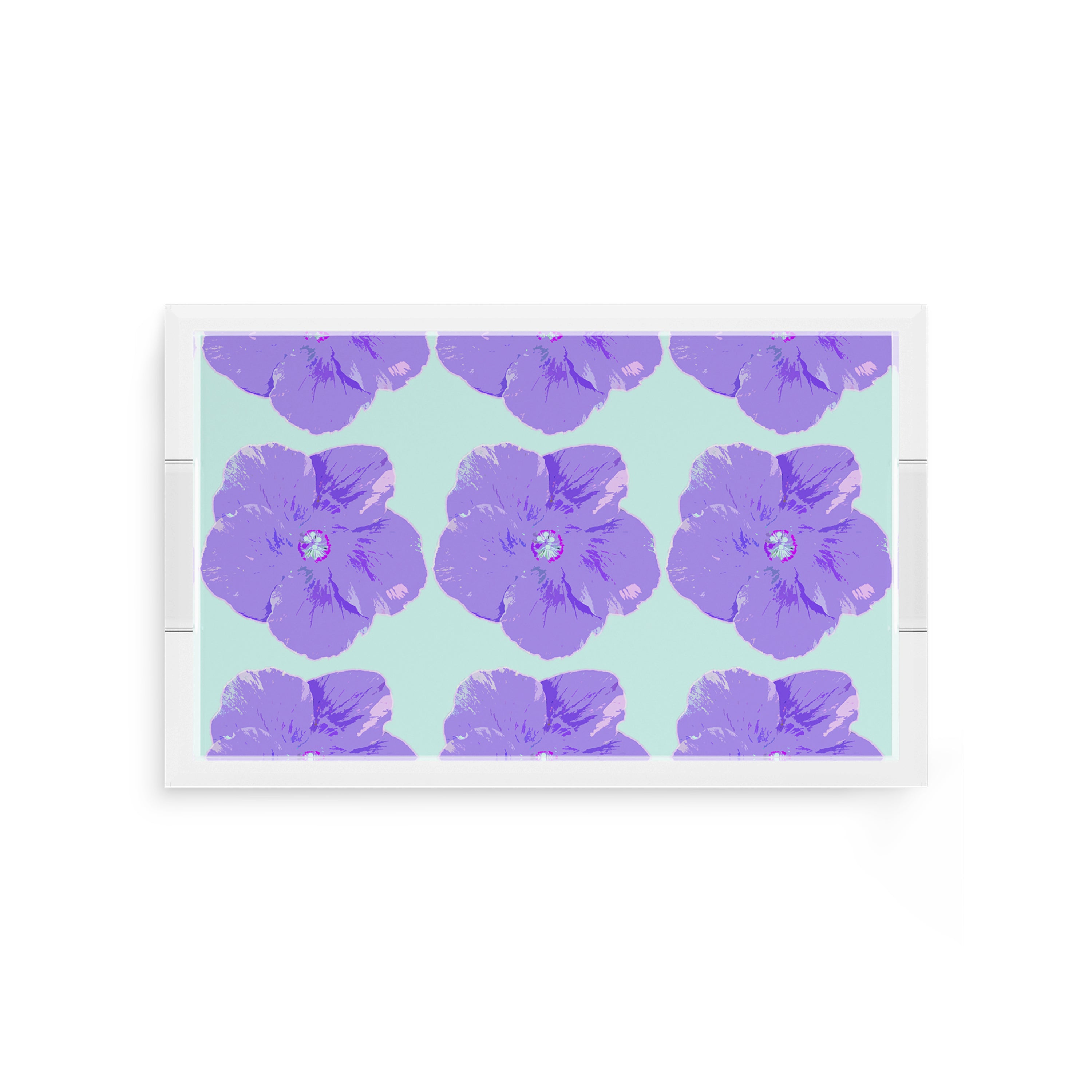 Hibiscus Wander 12.5X7.75 Acrylic Tray - nicolettemayer.com