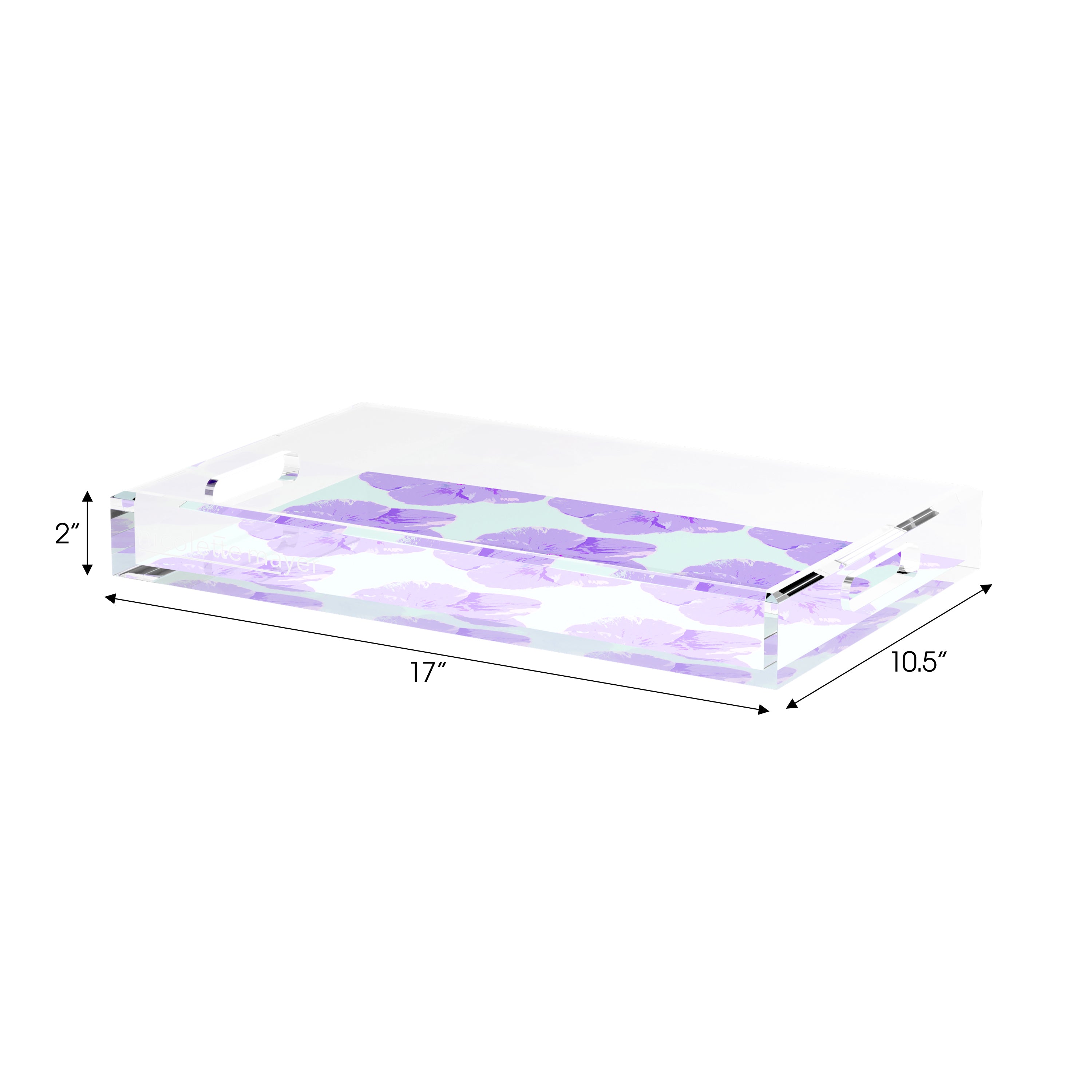 Hibiscus Wander 17X10.5 Acrylic Tray - nicolettemayer.com