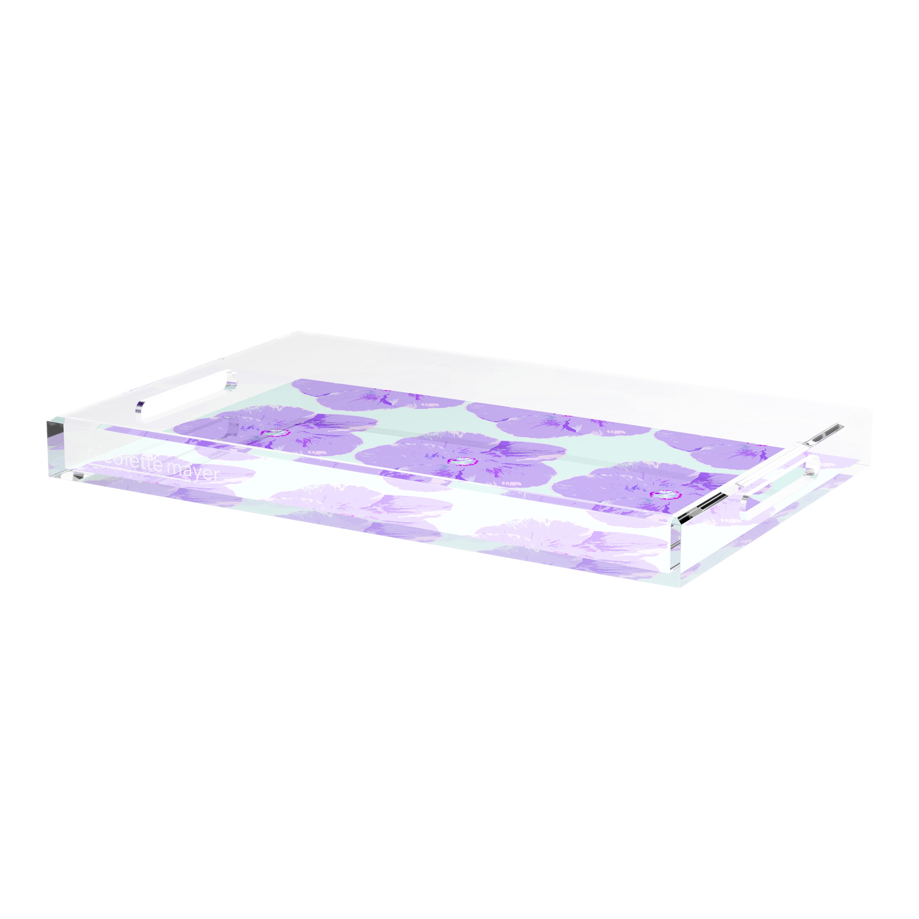Hibiscus Wander 22.5X14.5 Acrylic Tray - nicolettemayer.com