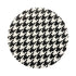 HOUNDSTOOTH BLACK WHITE 16" Round Pebble Placemats, Set of 4 - nicolettemayer.com