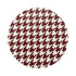 HOUNDSTOOTH RED WHITE 16" Round Pebble Placemats, Set of 4 - nicolettemayer.com