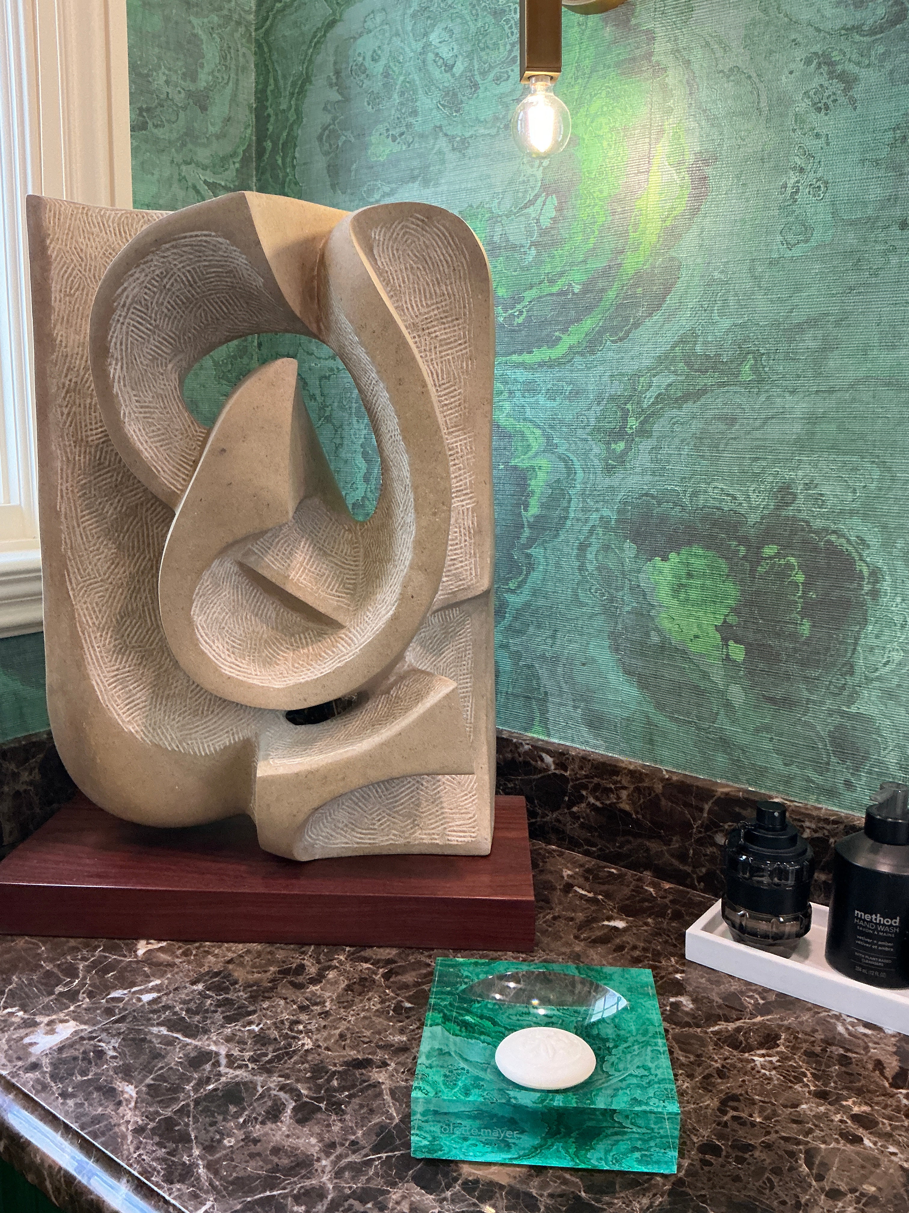 Agate Malachite Acrylic Candy Catchall Dish