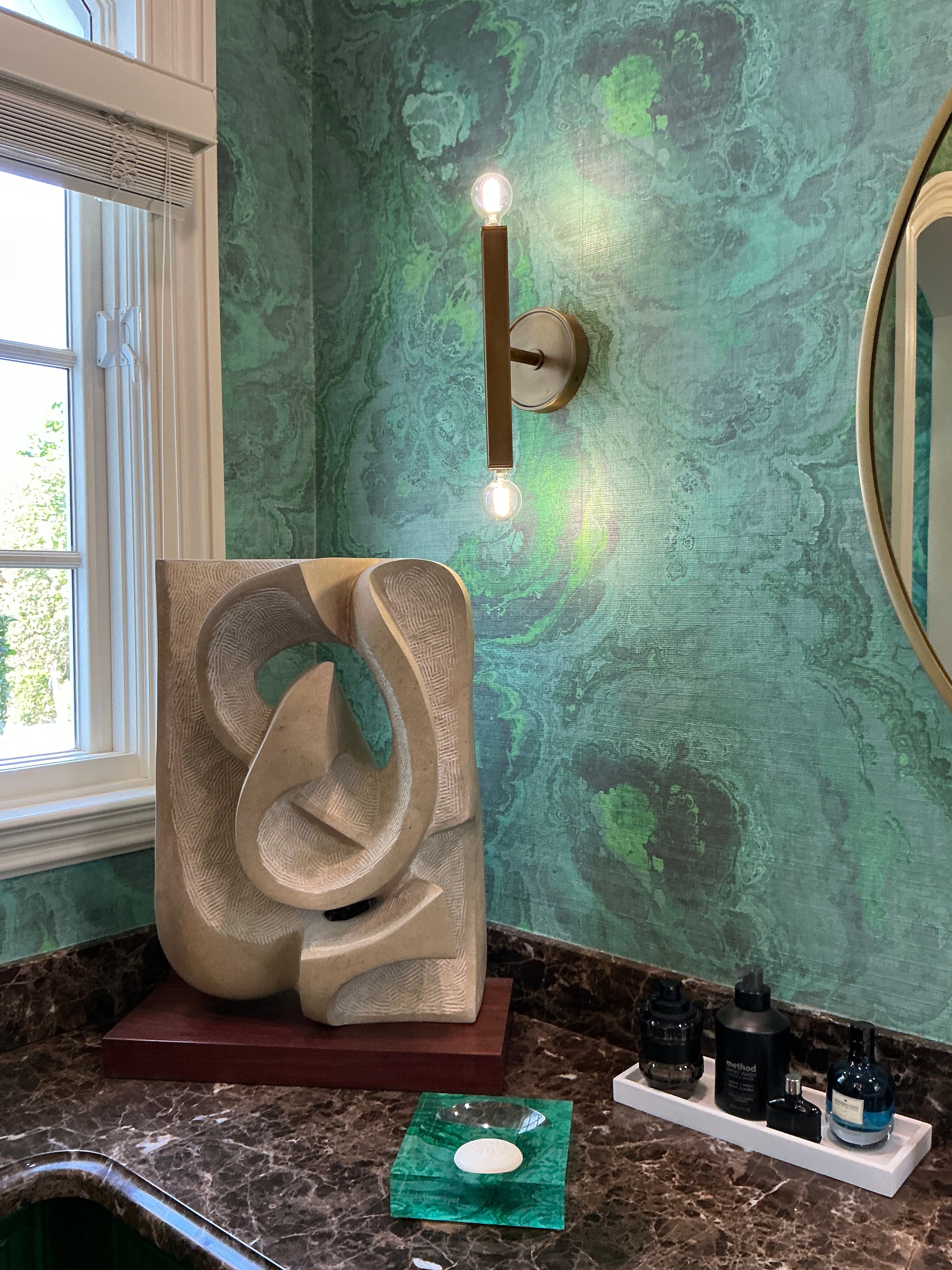 Agate Malachite Acrylic Candy Catchall Dish