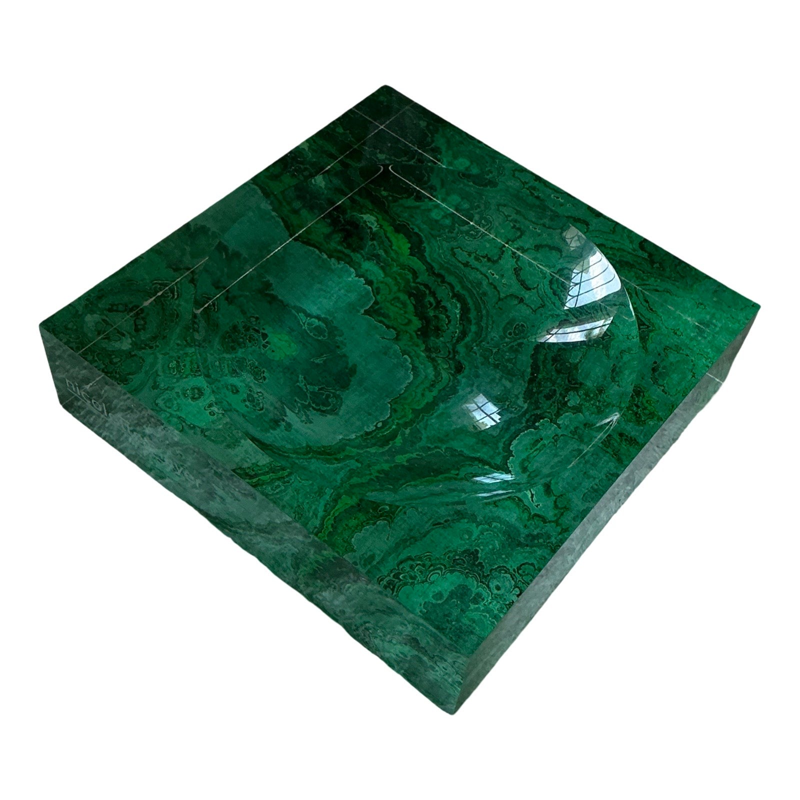 Agate Malachite Acrylic Candy Catchall Dish