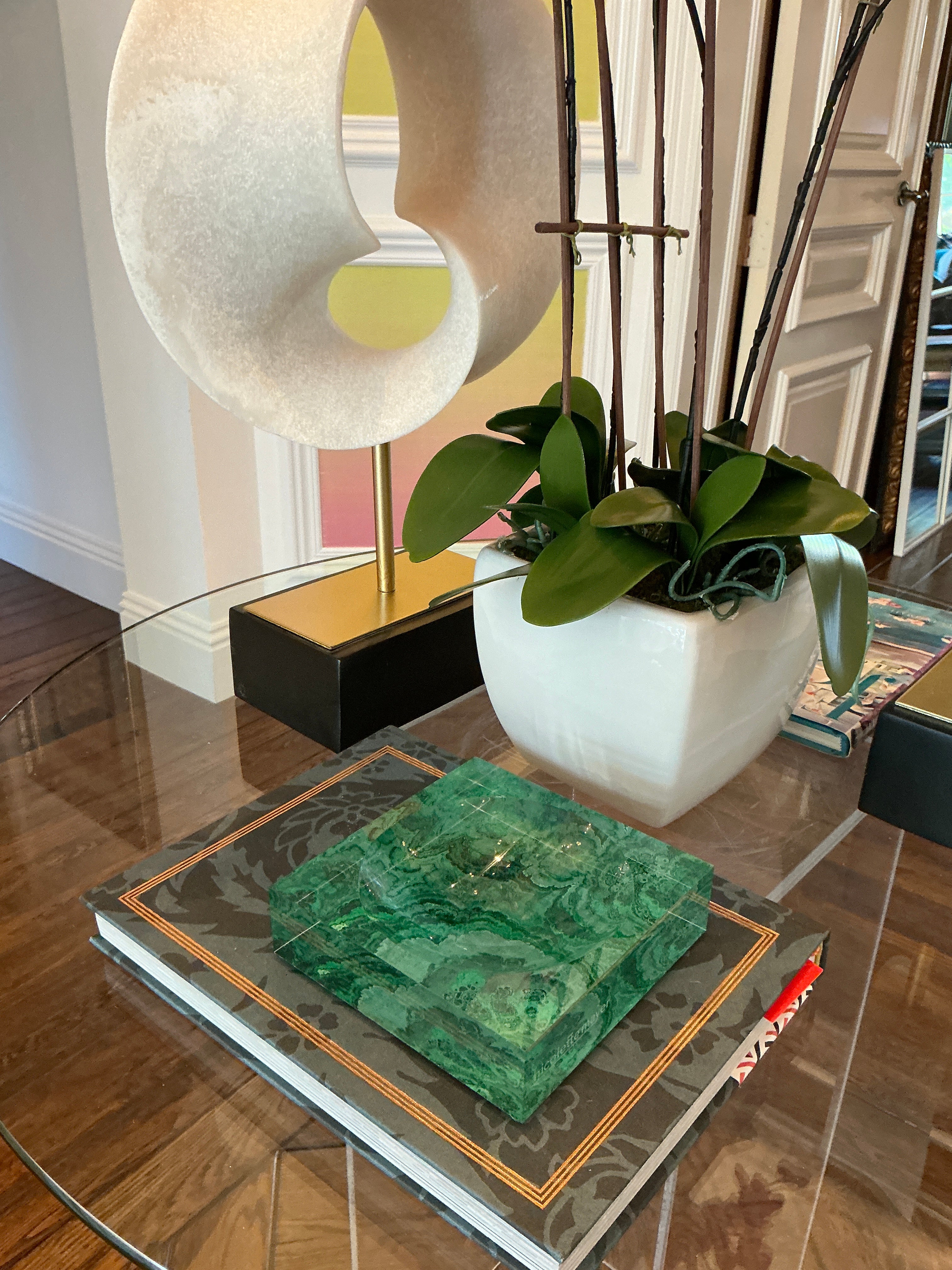 Agate Malachite Acrylic Candy Catchall Dish