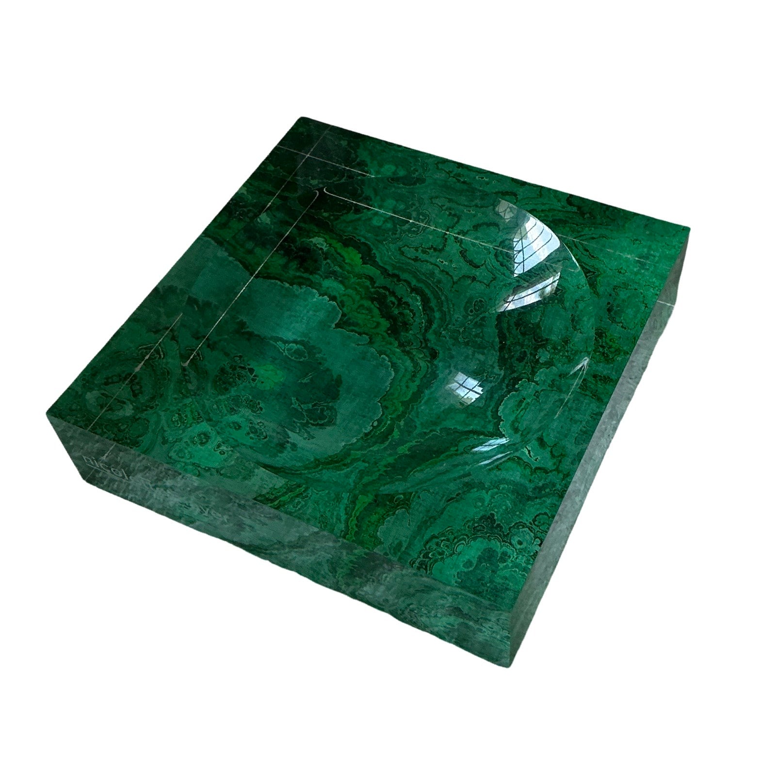 Agate Malachite Acrylic Candy Catchall Dish