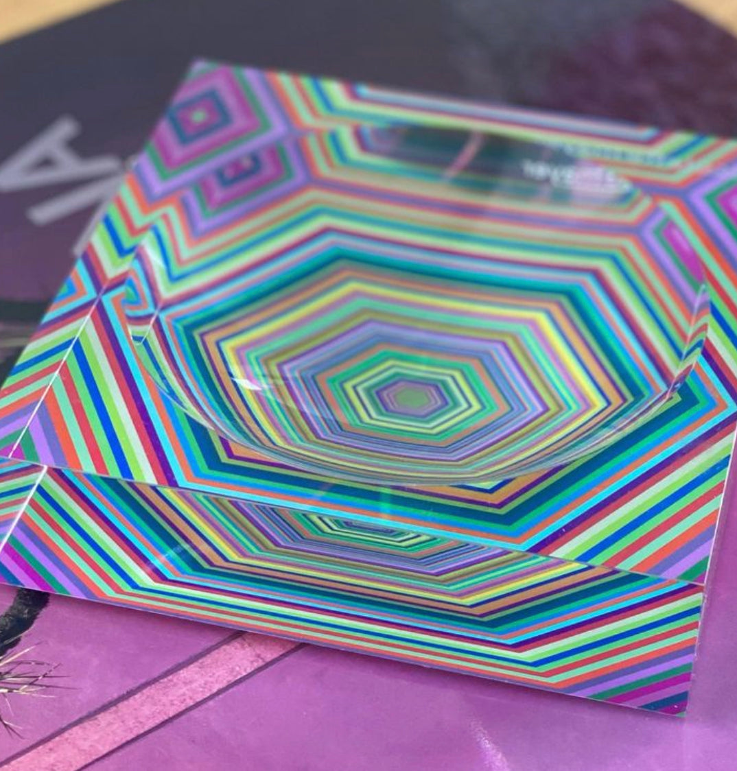 Sechseckige Süßigkeitenschale aus Acryl