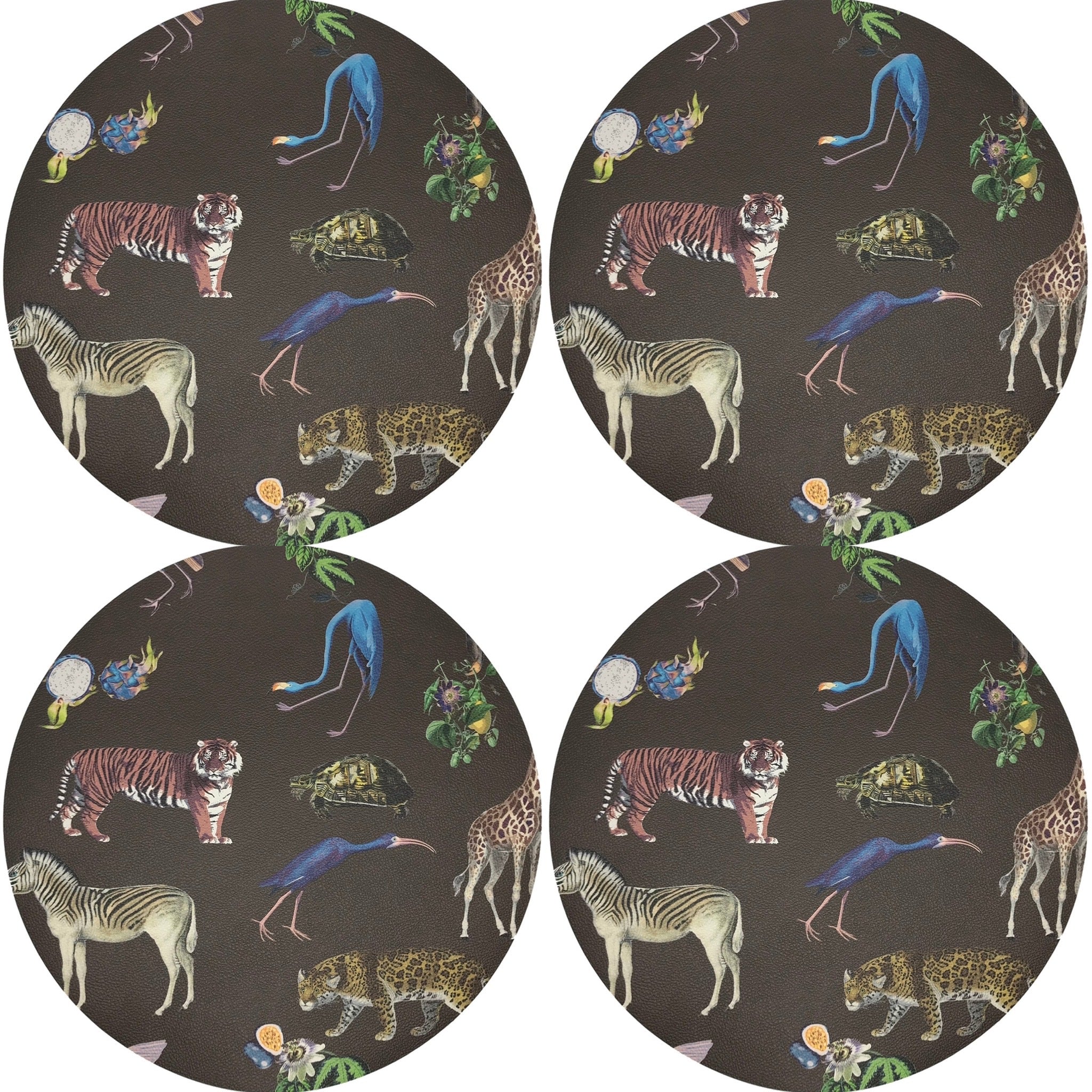 Exotix Brown 16" Round Pebble Placemat, Set Of 4 - nicolettemayer.com