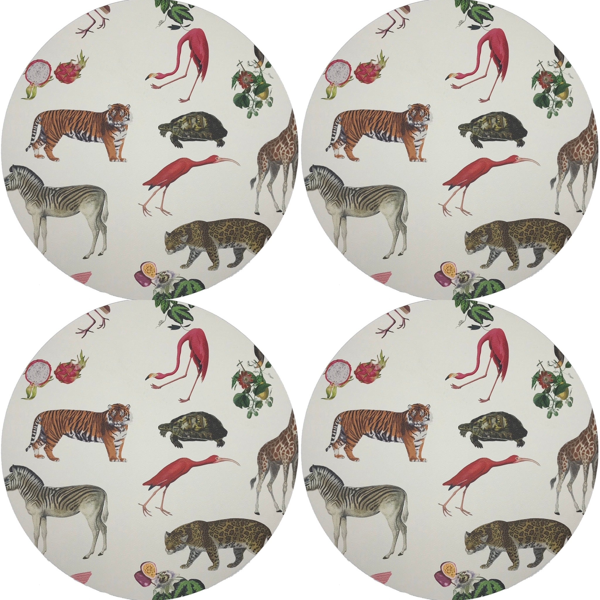 Exotix Natural 16" Round Pebble Placemat, Set Of 4 - nicolettemayer.com