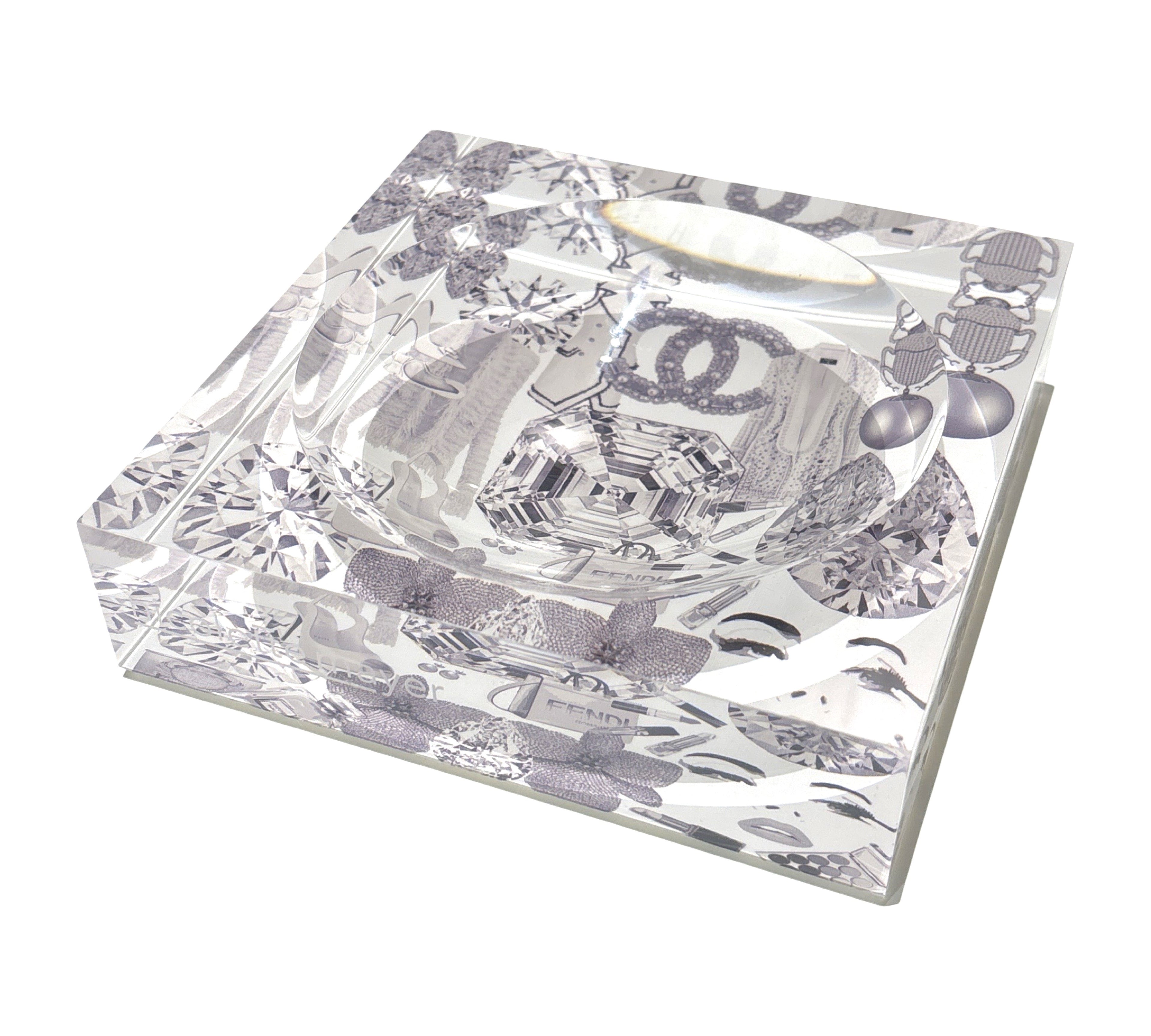 Bougie Women Nuevo Black White Acrylic Candy Catchall Dish