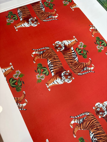 Tischset aus Papier „Tiger Seeing Double Orangerie“, 24 Stück