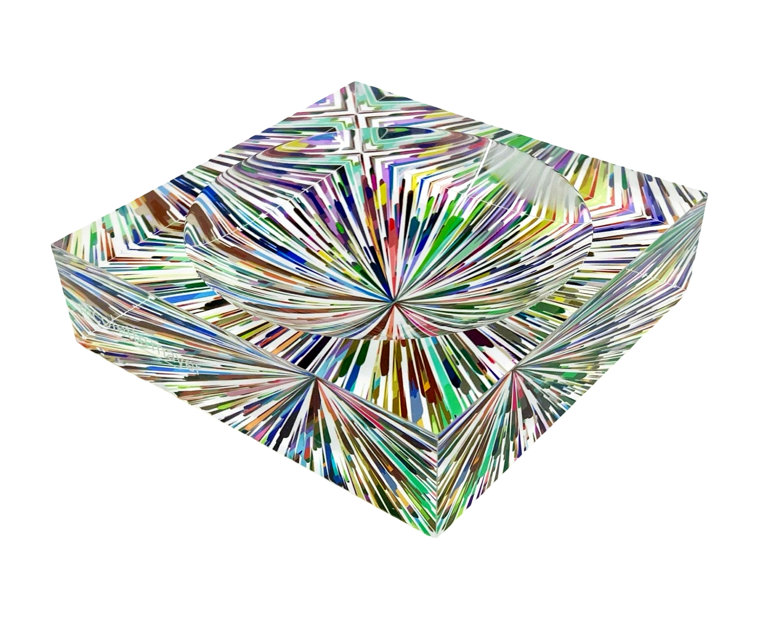 Feuerwerk – Weiße Süßigkeitenschale aus Acryl