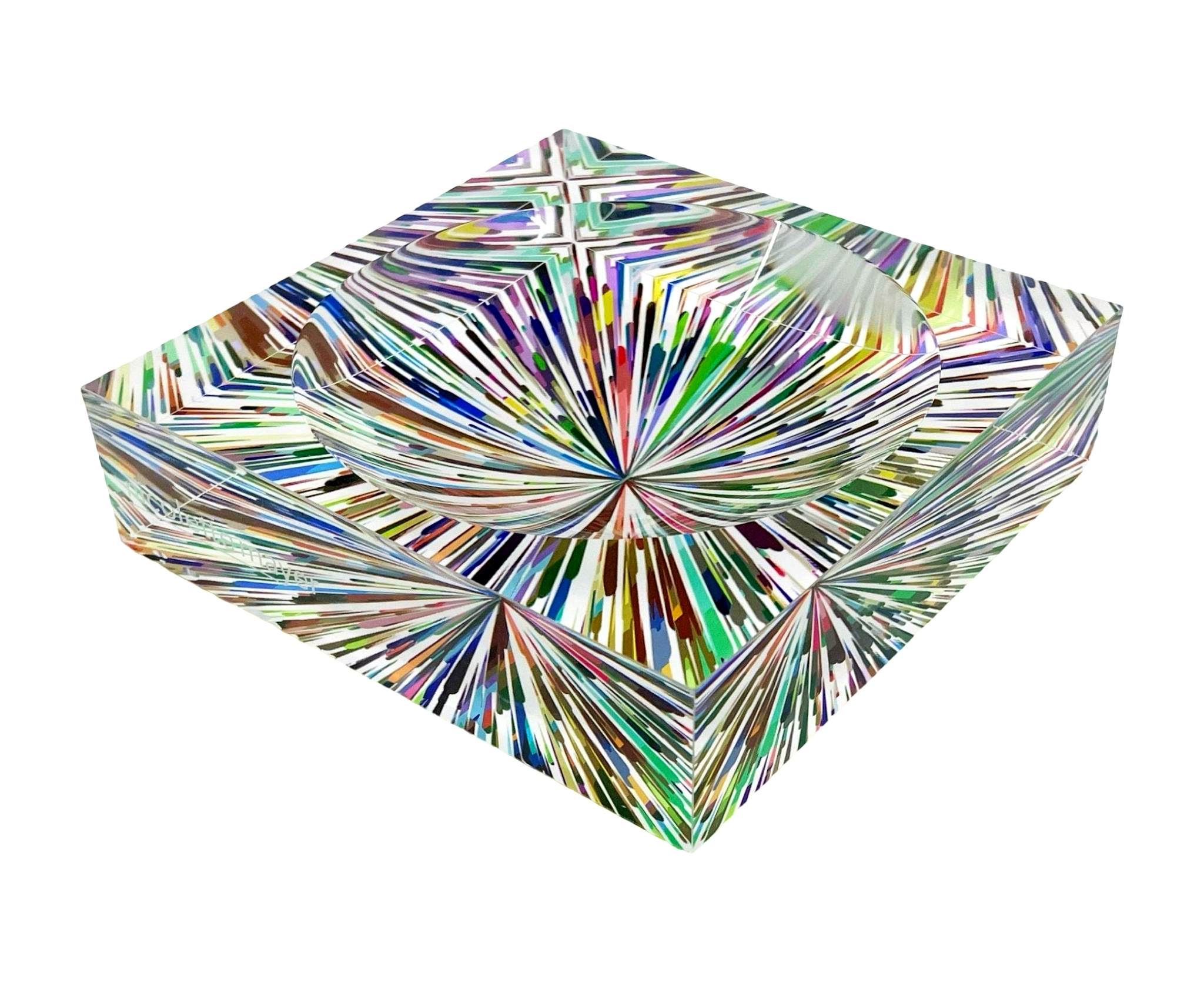 Fireworks White Acrylic Candy Catchall Dish