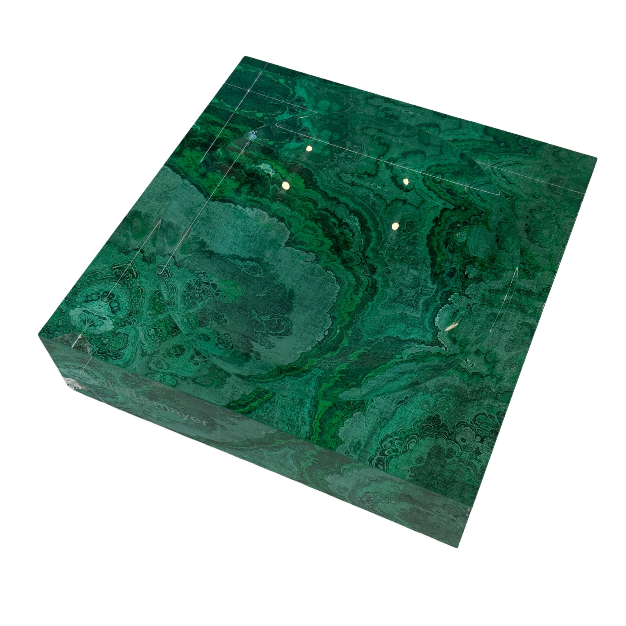 Agate Malachite Acrylic Candy Catchall Dish