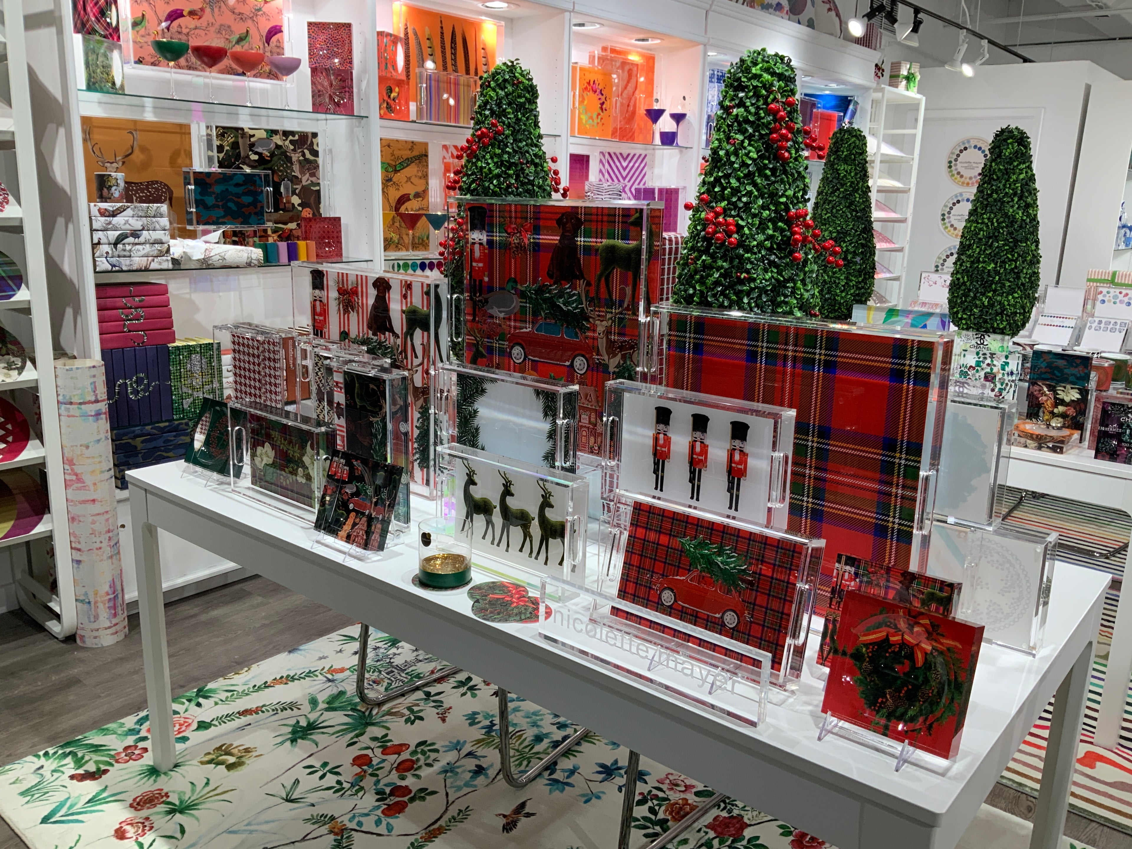 Ultimate Christmas Multi Plaid Rectangle Tray