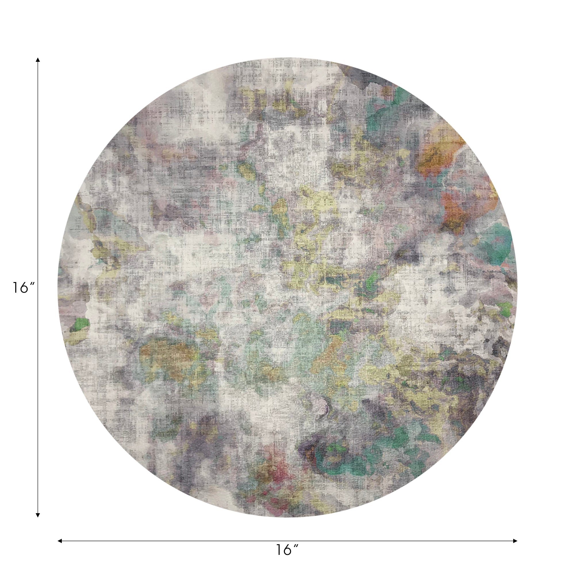 Impressionism Fall Vegan Leather Round Pebble Placemat