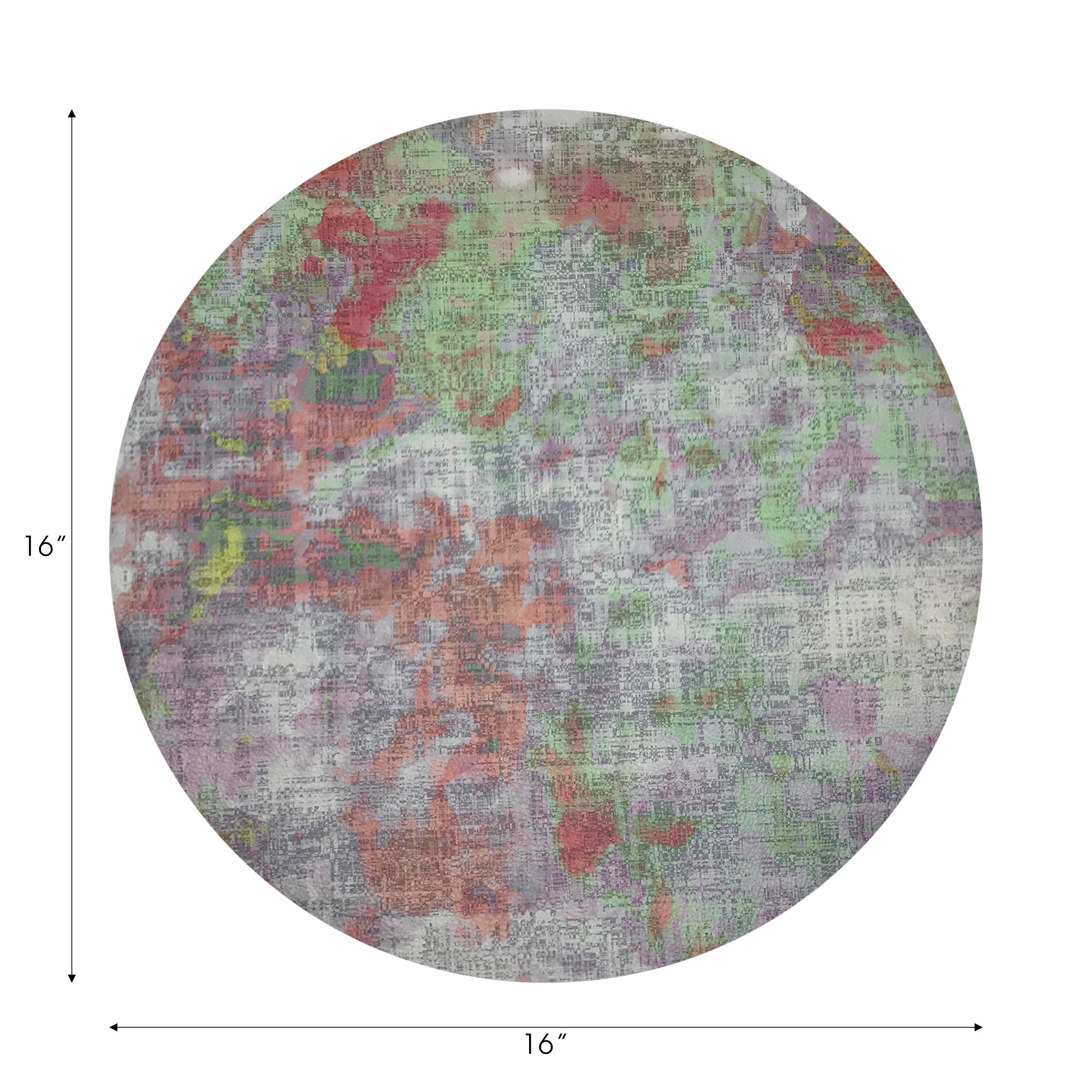 Impressionism Holiday Vegan Leather Round Pebble Placemat