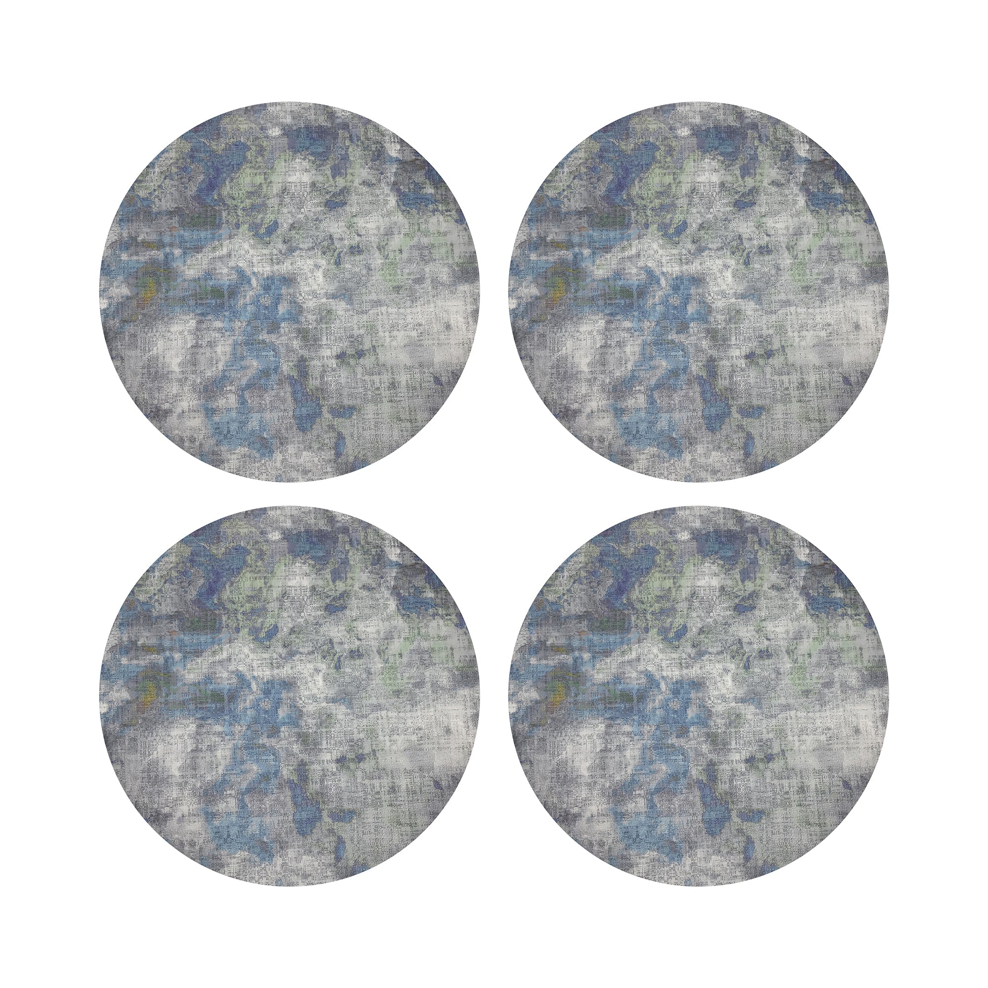 Impressionism Opulence Vegan Leather Round Pebble Placemat