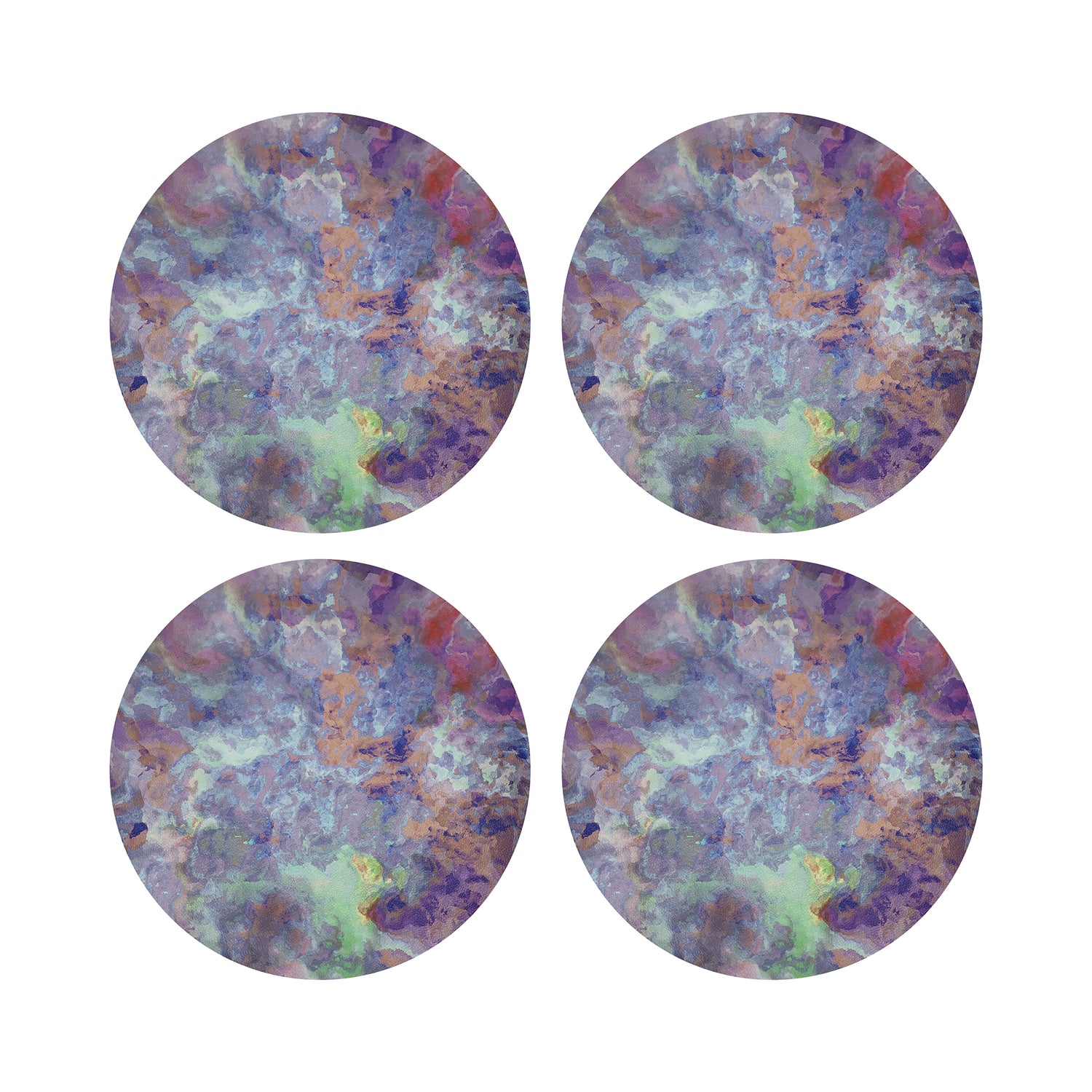 Impressionism Passiflora 16" Round Pebble Placemats, Set of 4 - nicolettemayer.com