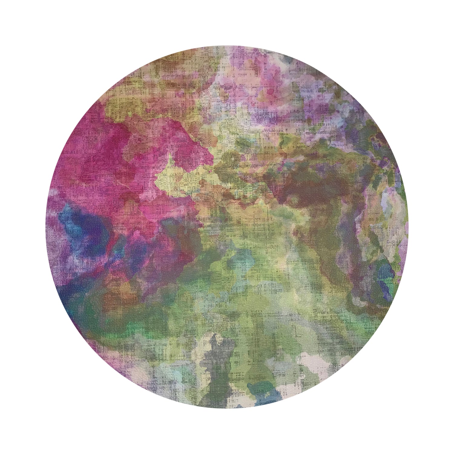 Impressionism Richesse 16" Round Pebble Placemats, Set of 4 - nicolettemayer.com