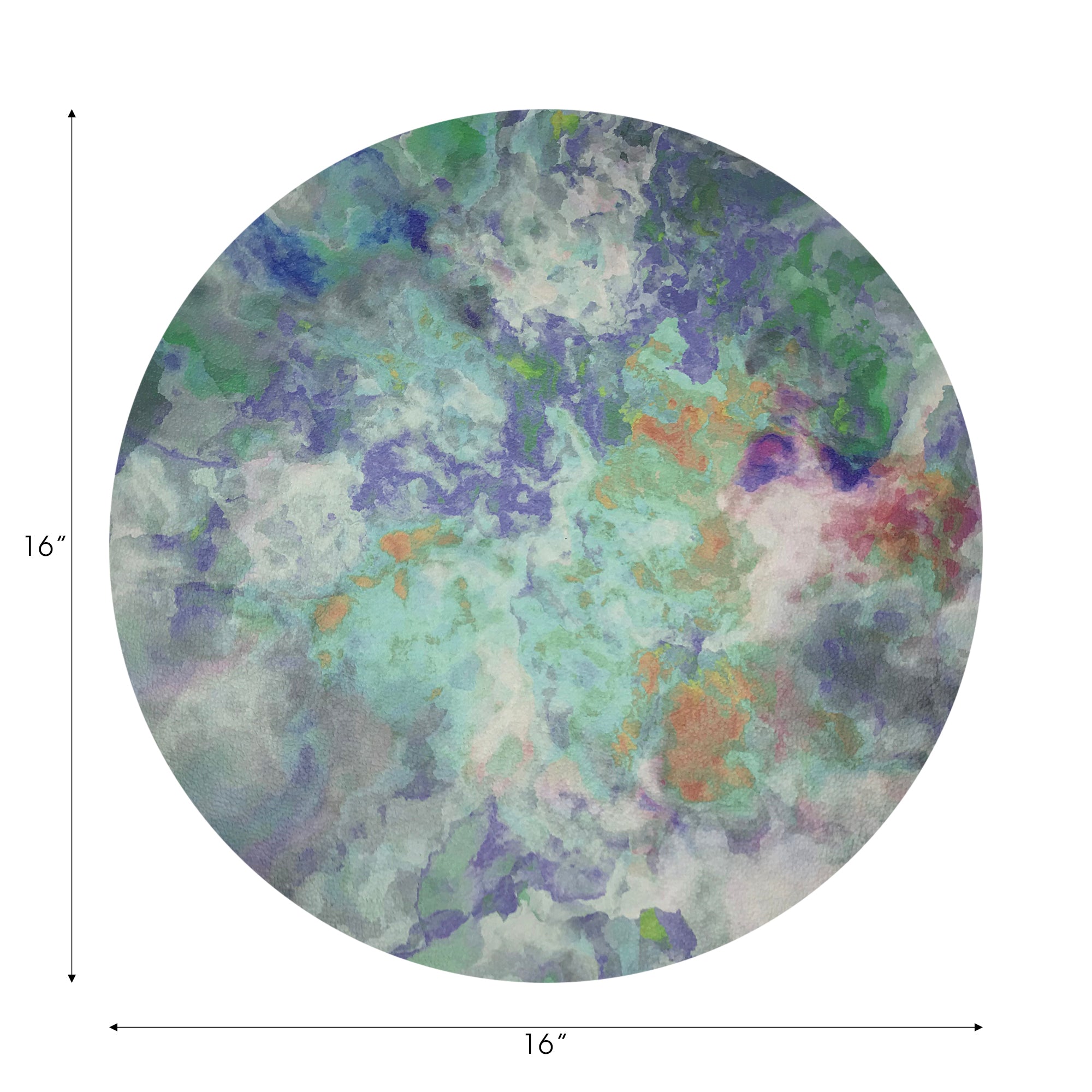 Impressionism Spring Vegan Leather Round Pebble Placemat