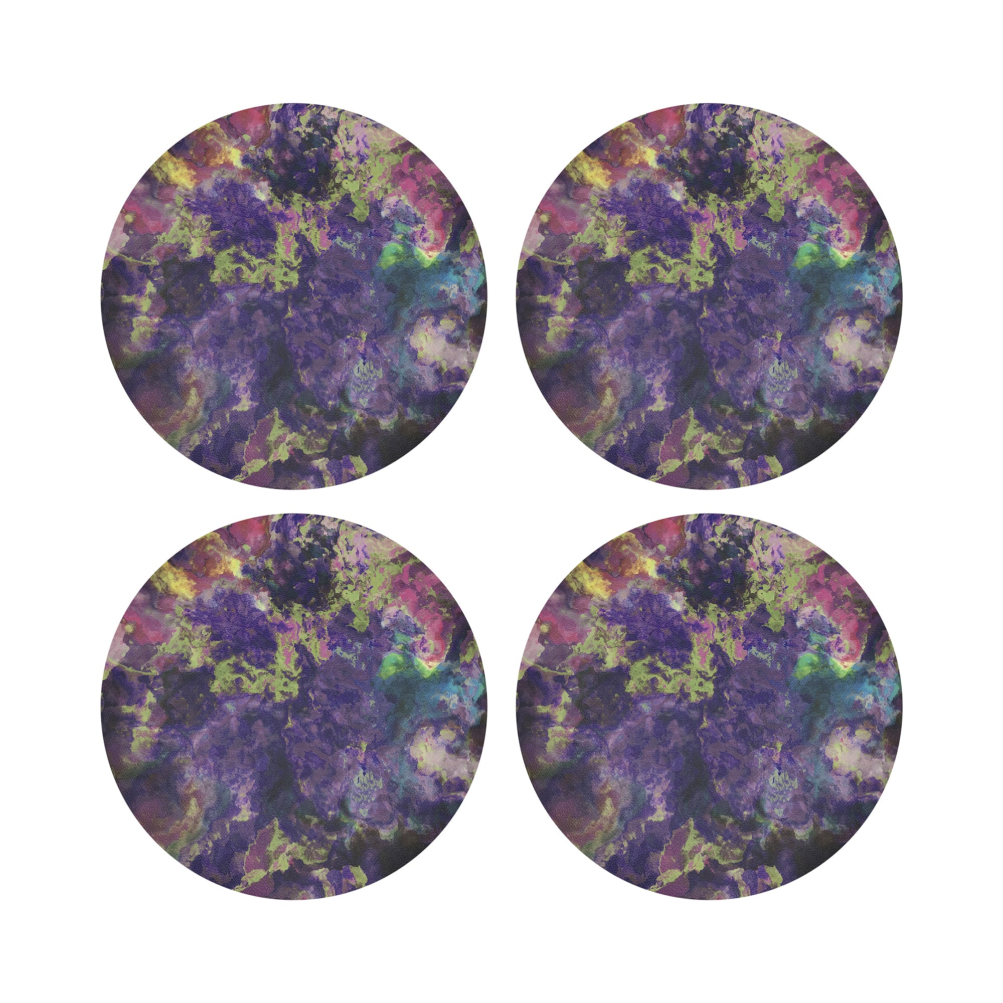 Impressionism Winter Gems 16" Round Pebble Placemats, Set of 4 - nicolettemayer.com