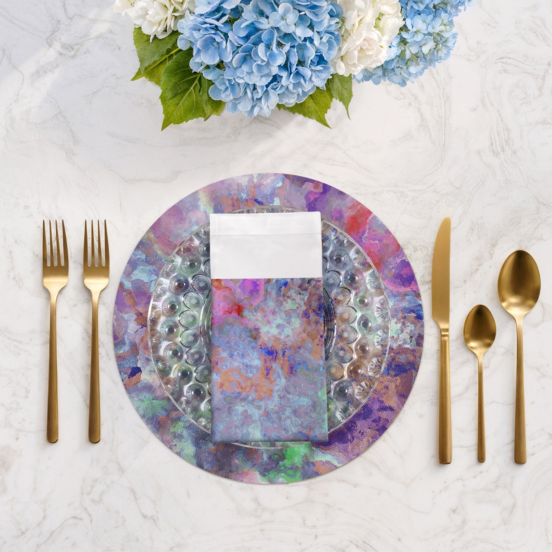 Impressionism Passiflora Cotton Sateen Dinner Napkins