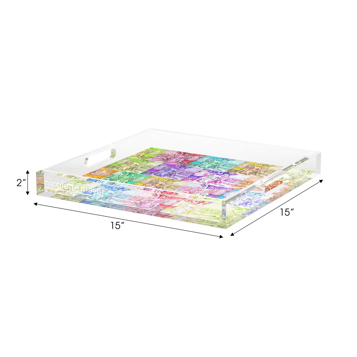 In the Woods Toile Acrylic Decorative Tray, 15 x 15 in. by Nicolette Mayer