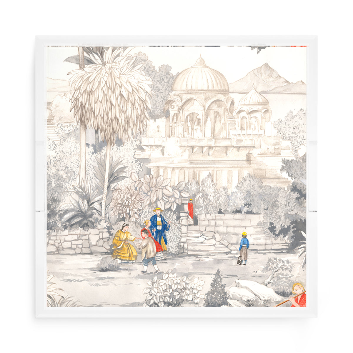 India Flute Acrylic Decorative Tray, 15 x 15 in. by Nicolette Mayer