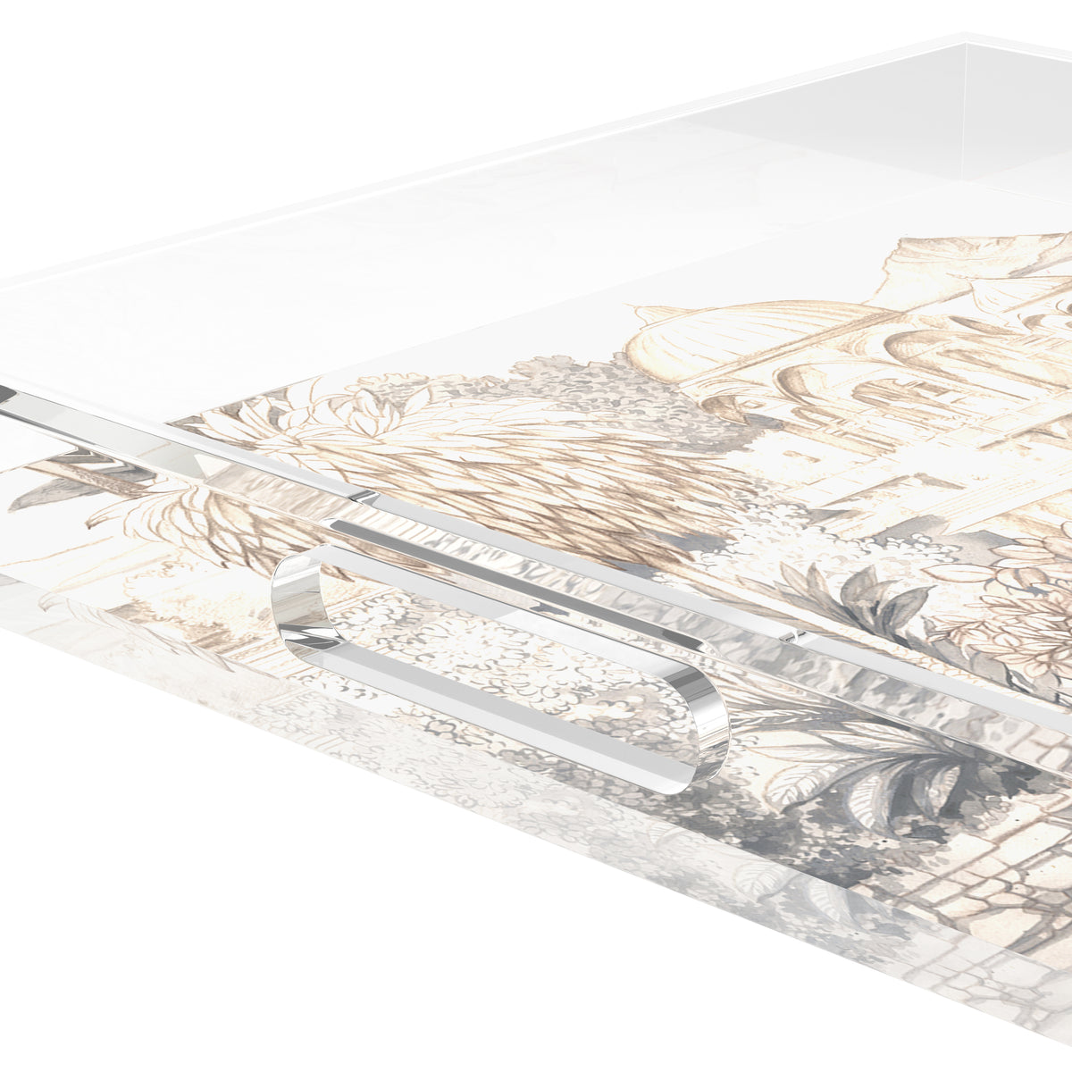 India Flute Acrylic Decorative Tray, 18 x 18 in. by Nicolette Mayer