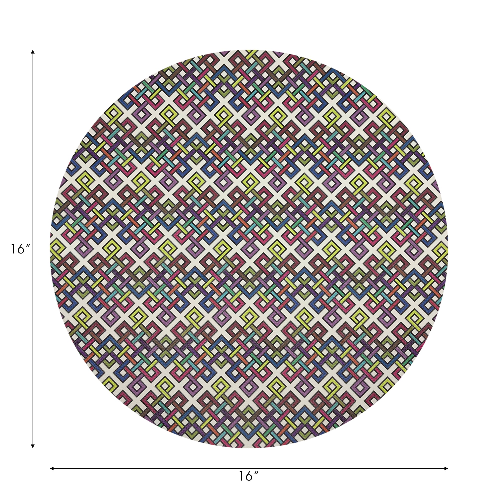 INFINITY KNOT ORIGINAL 16 ROUND PEBBLE PLACEMAT, SET OF 4 - nicolettemayer.com