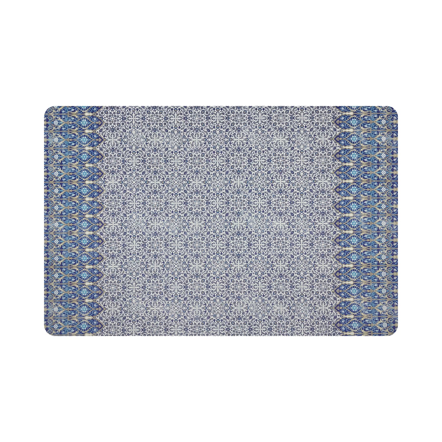 Iznik Classic 17.5" Rectangle Pebble Placemat, Set Of 4 - nicolettemayer.com