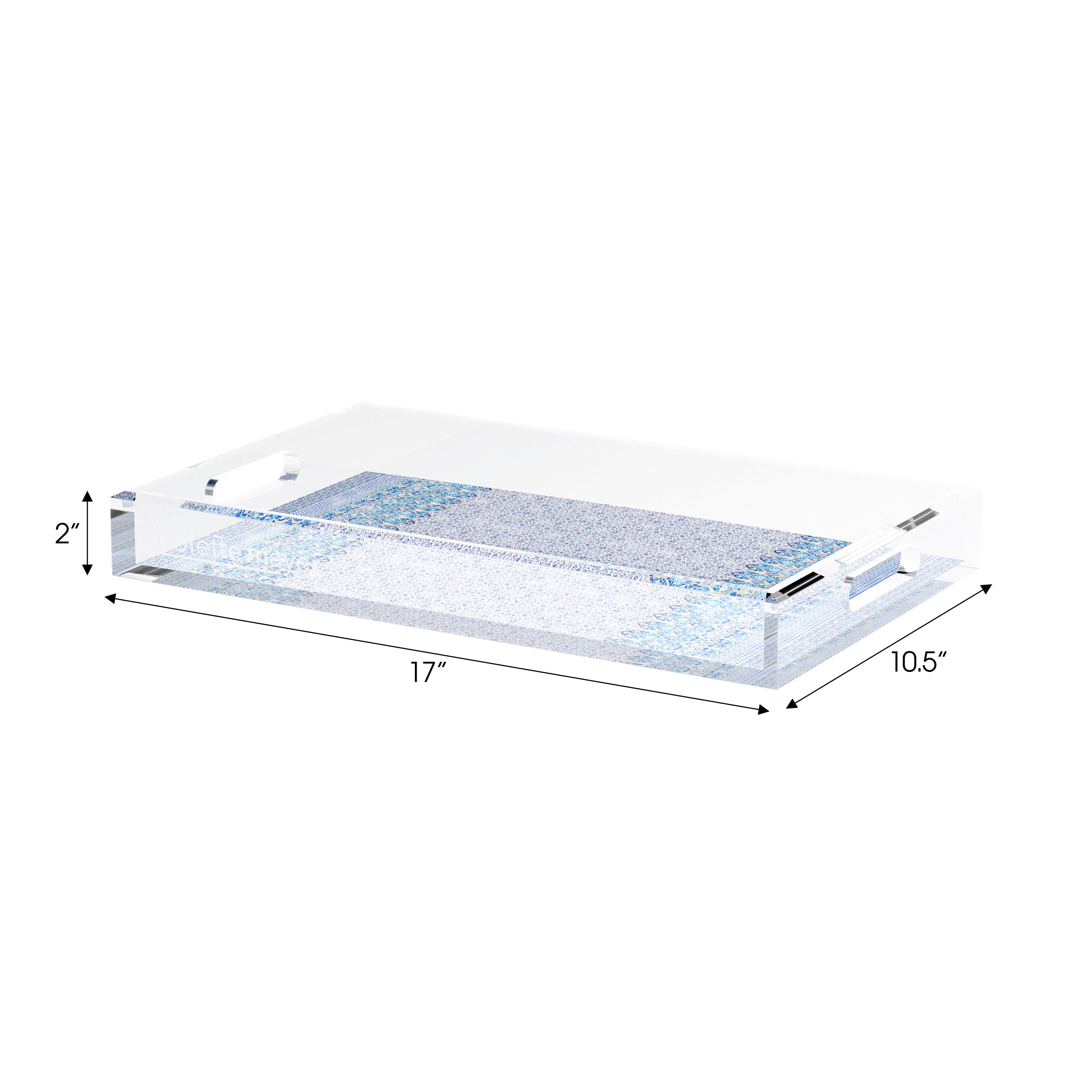 Iznik Classic 17X10.5 Acrylic Tray - nicolettemayer.com