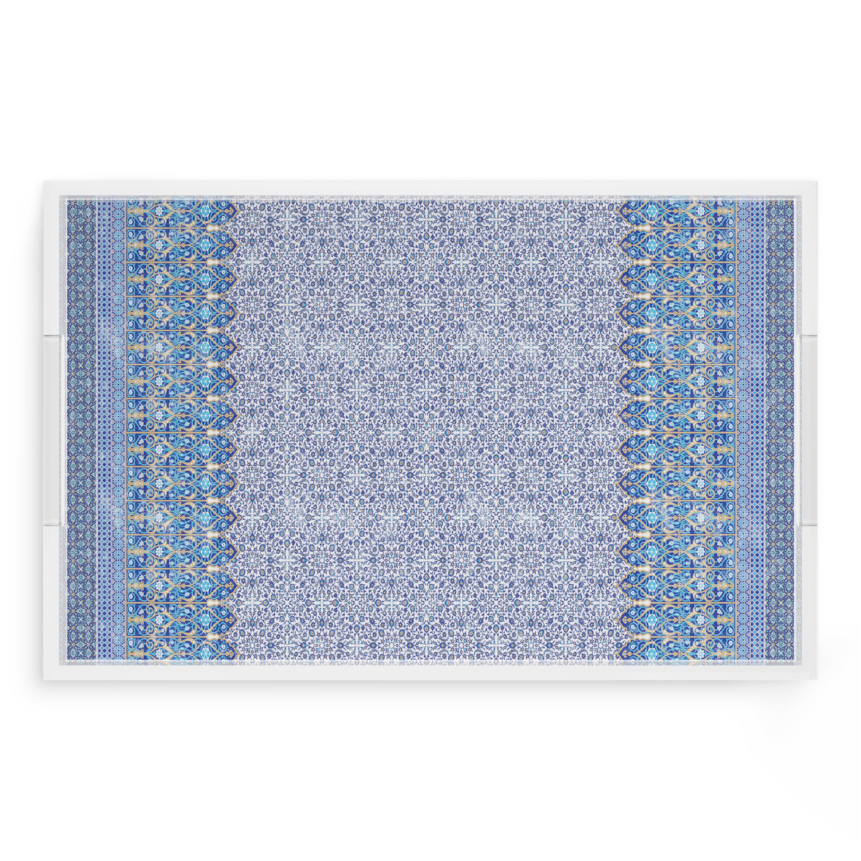 Iznik Classic 22.5X14.5 Acrylic Tray - nicolettemayer.com