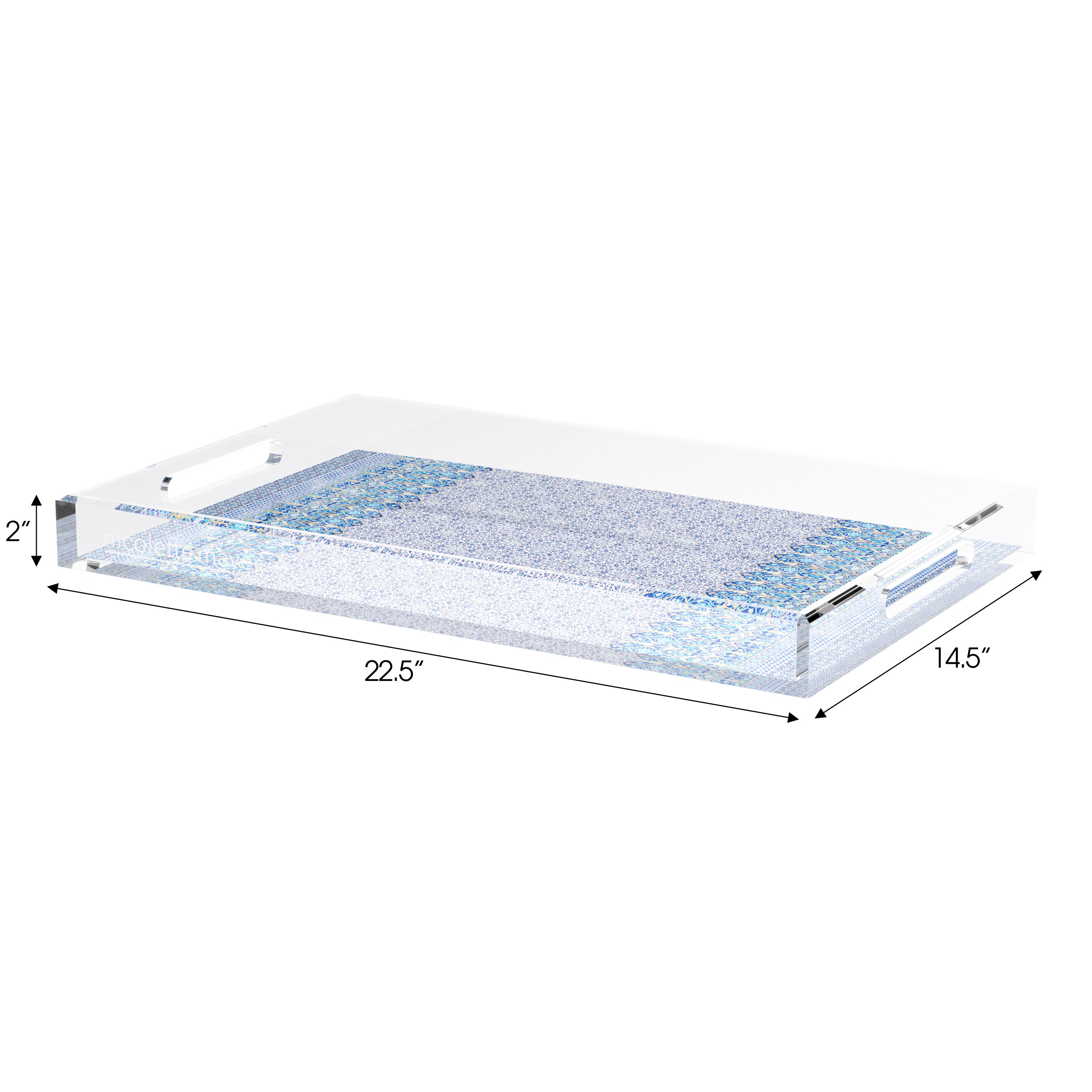 Iznik Classic 22.5X14.5 Acrylic Tray - nicolettemayer.com
