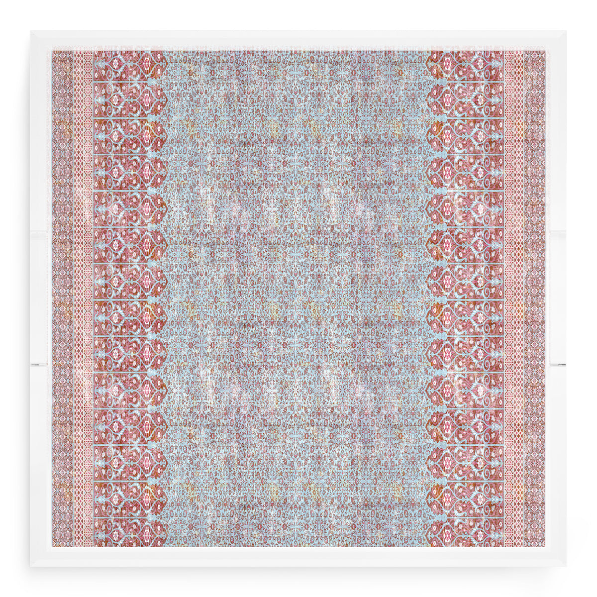 Iznik Overdye Turq Acrylic Decorative Tray, 18 x 18 in. by Nicolette Mayer