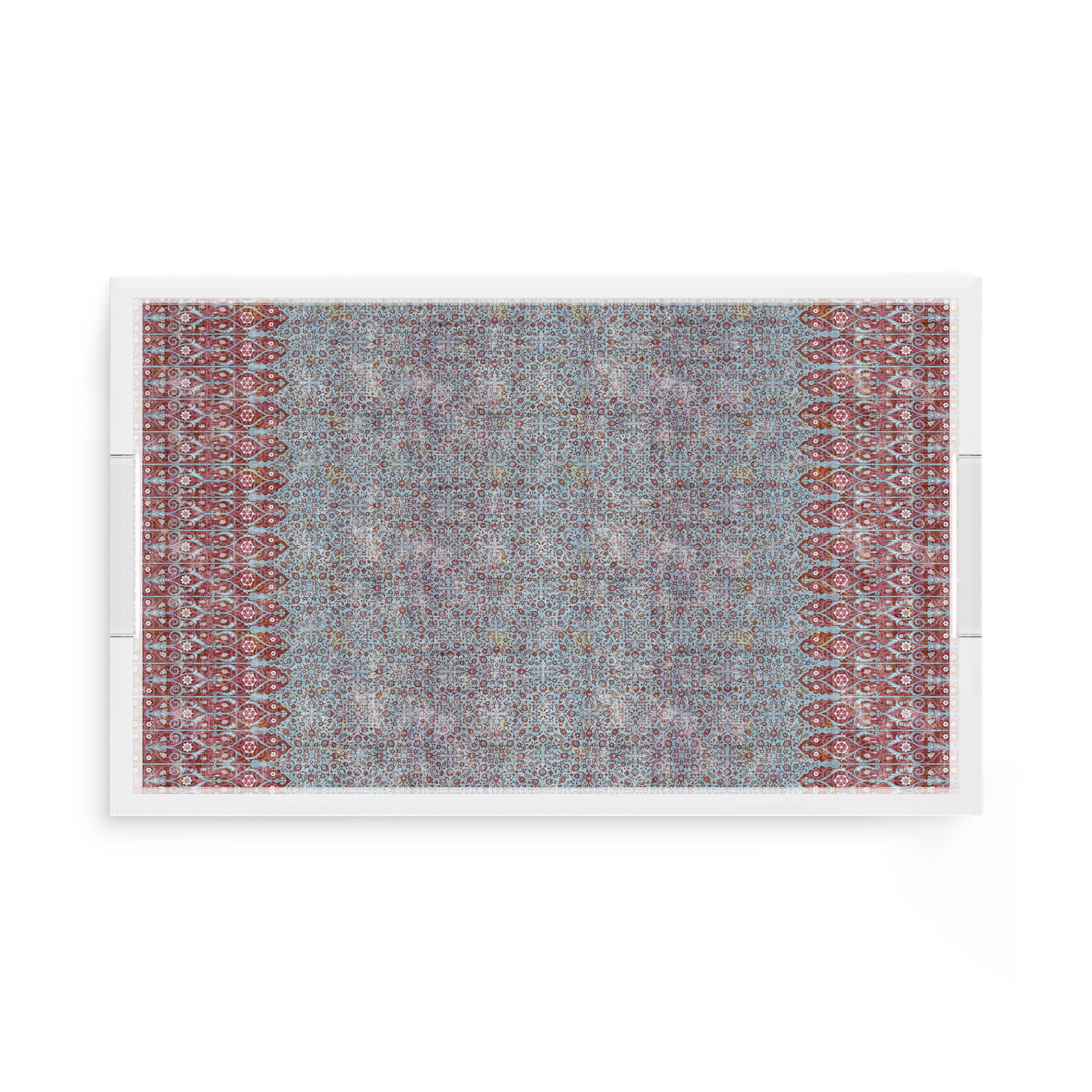 Iznik Red Turquoise 17X10.5 Acrylic Tray - nicolettemayer.com