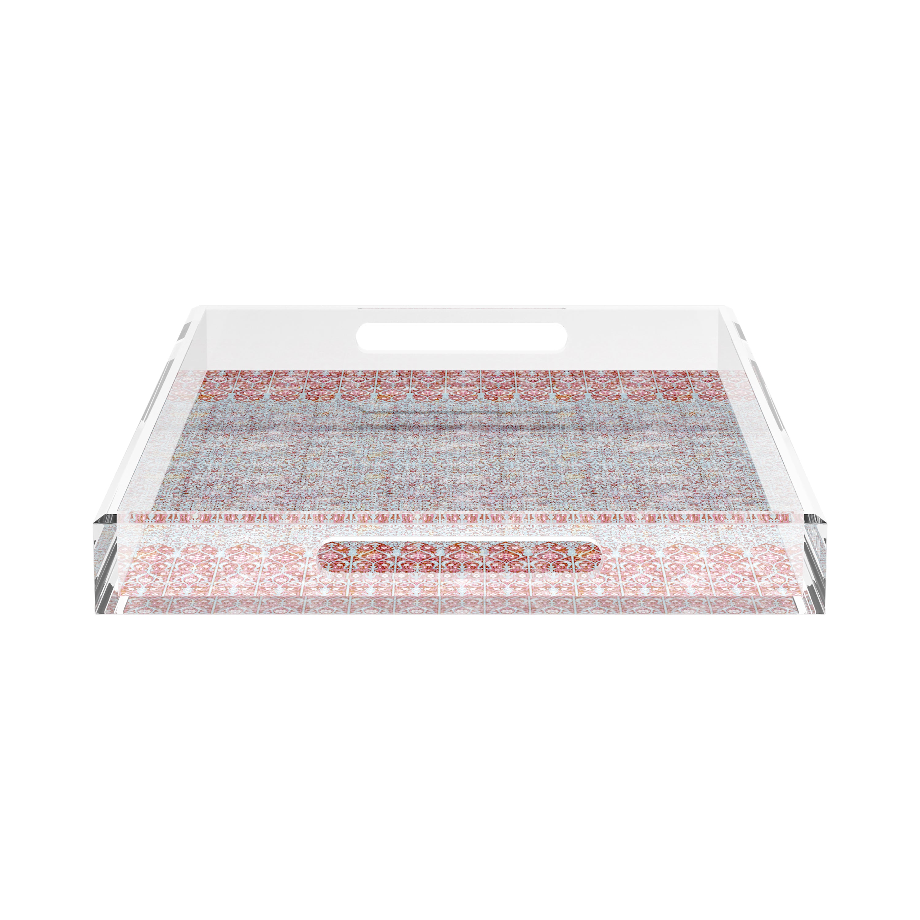 Iznik Red Turquoise 22.5X14.5 Acrylic Tray - nicolettemayer.com