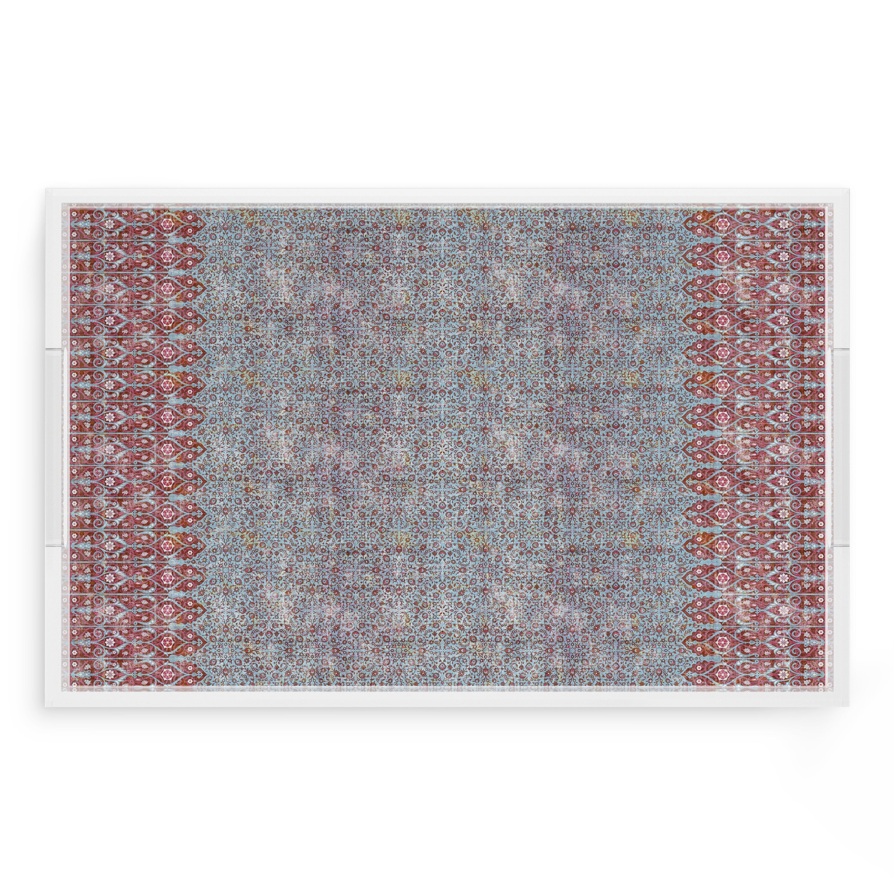 Iznik Red Turquoise 22.5X14.5 Acrylic Tray - nicolettemayer.com