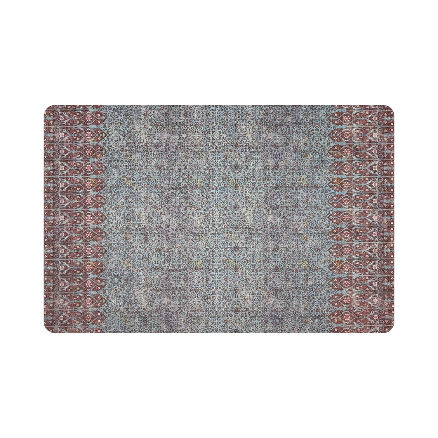IZNIK TURQ RED 17 RECTANGLE PEBBLE PLACEMATS, SET OF 4 - nicolettemayer.com