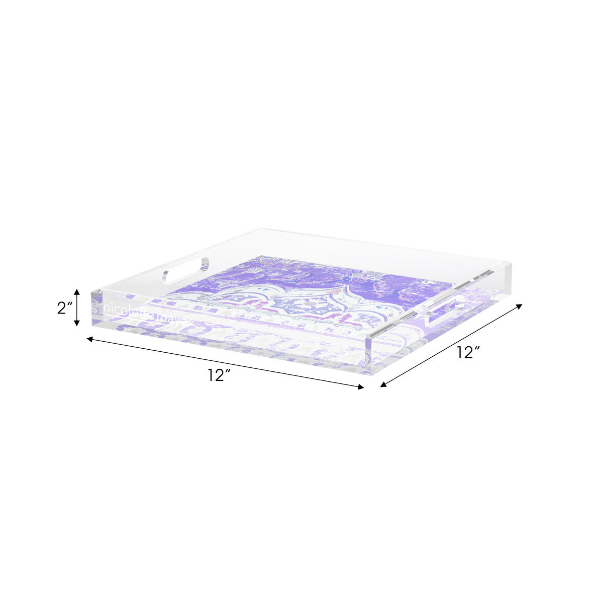 Jaipur Wisteria Acrylic Decorative Tray, 12 x 12 in. by Nicolette Mayer