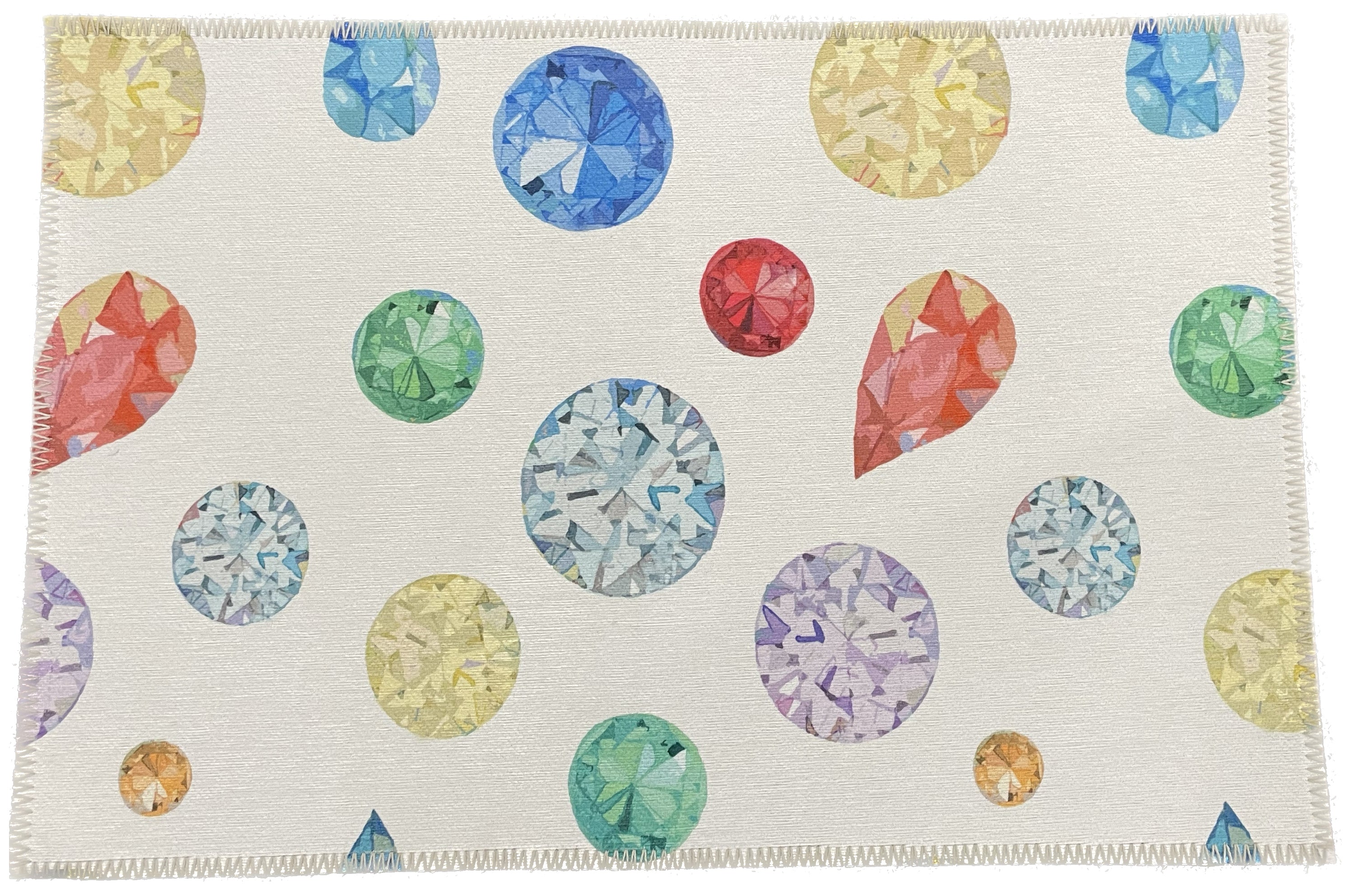 Jewel White Chenille Washables Rug