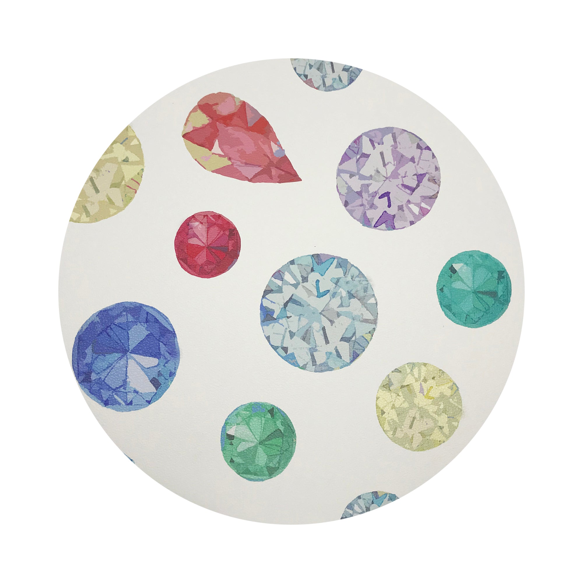 Jewel White 16" Round Pebble Placemats, Set of 4 - nicolettemayer.com