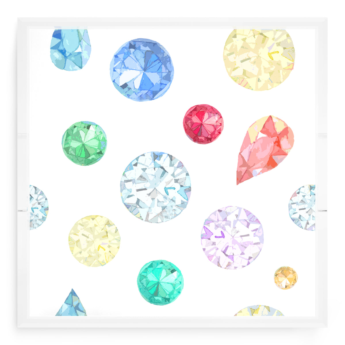 Jewel White Acrylic Decorative Tray, 18 x 18 in. by Nicolette Mayer